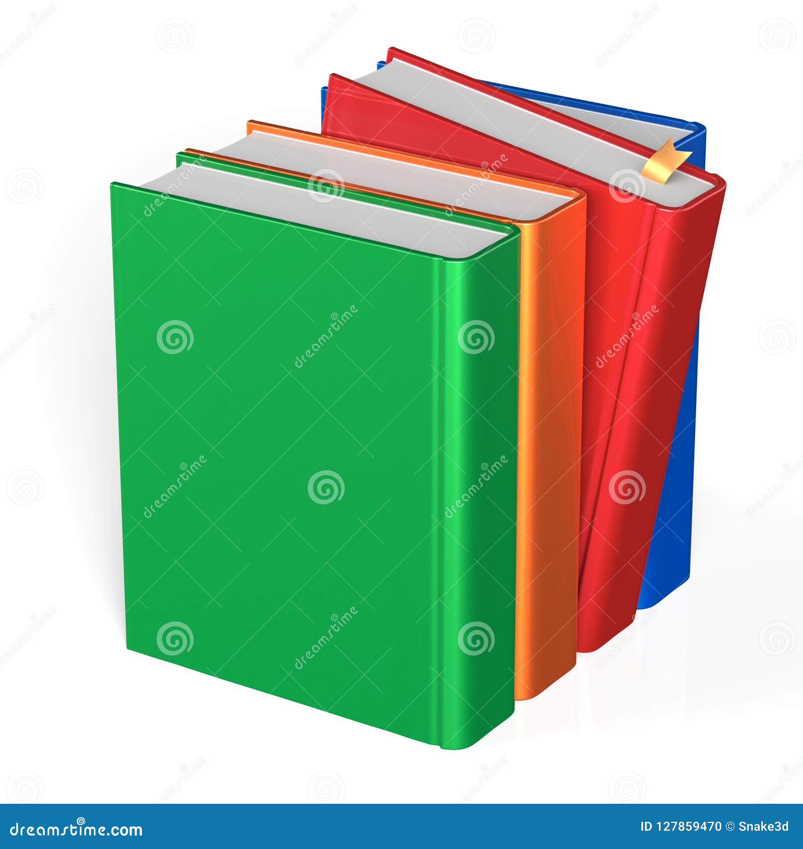 Books Blank Row Four 4 Covers Selecting Red Colorful Icon Stock ...