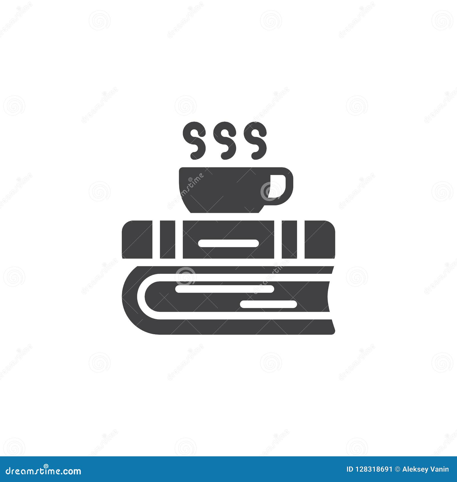 Download Books And Coffee Cup Vector Icon Stock Vector ...