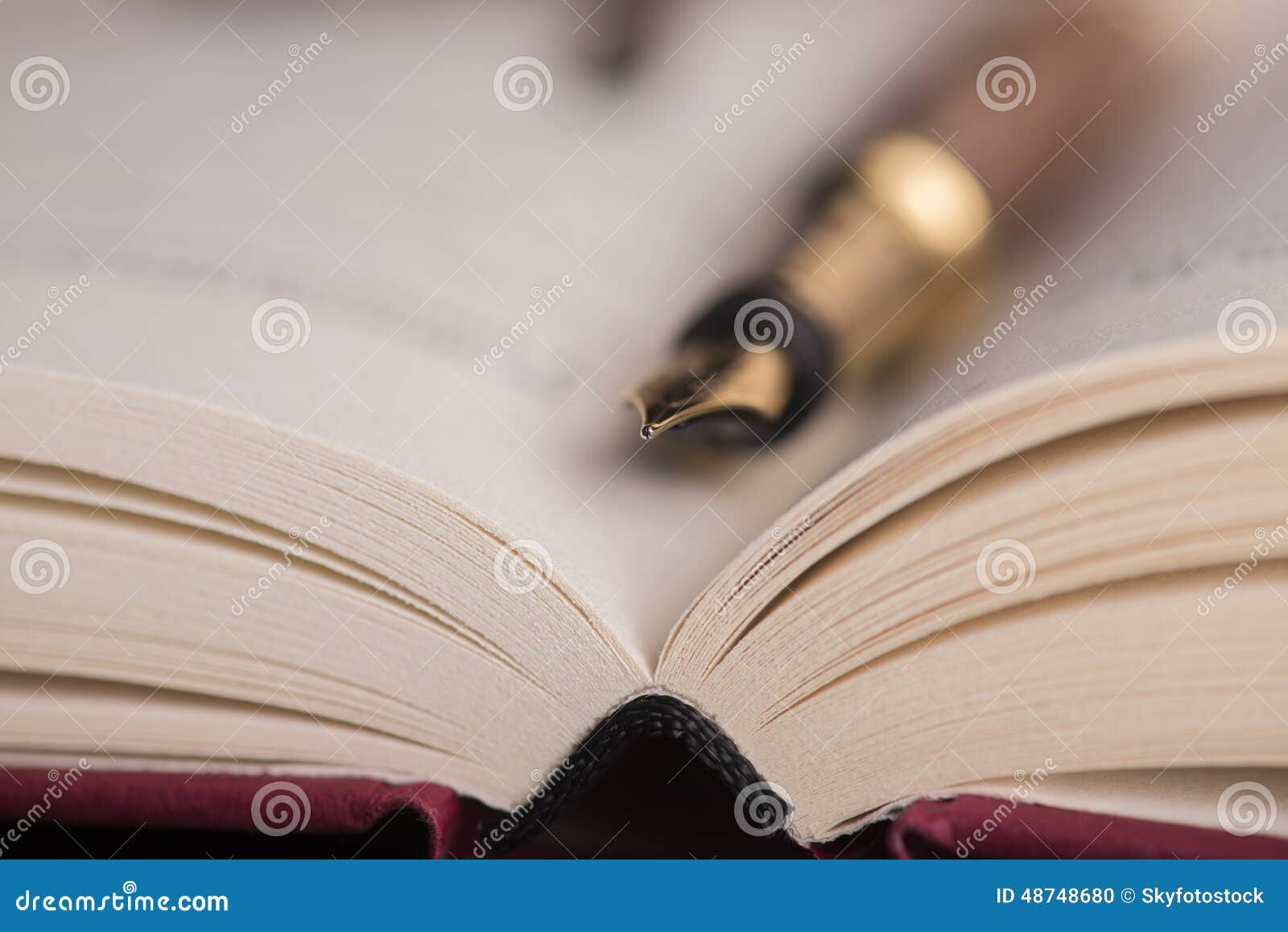 Books and fountain pen stock photo. Image of desk, design 48748680
