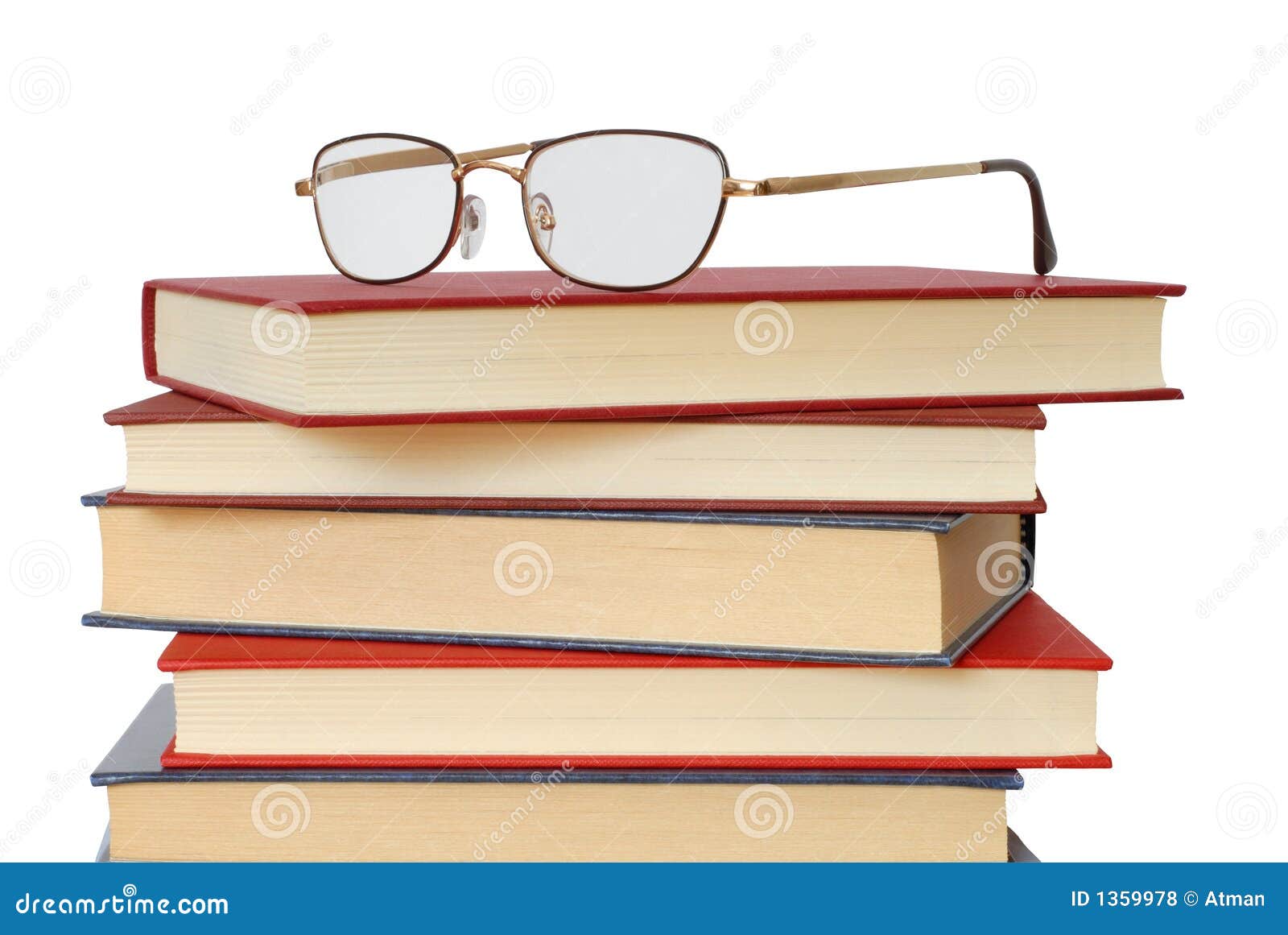 Books and Glasses stock photo. Image of high, knowledge 1359978