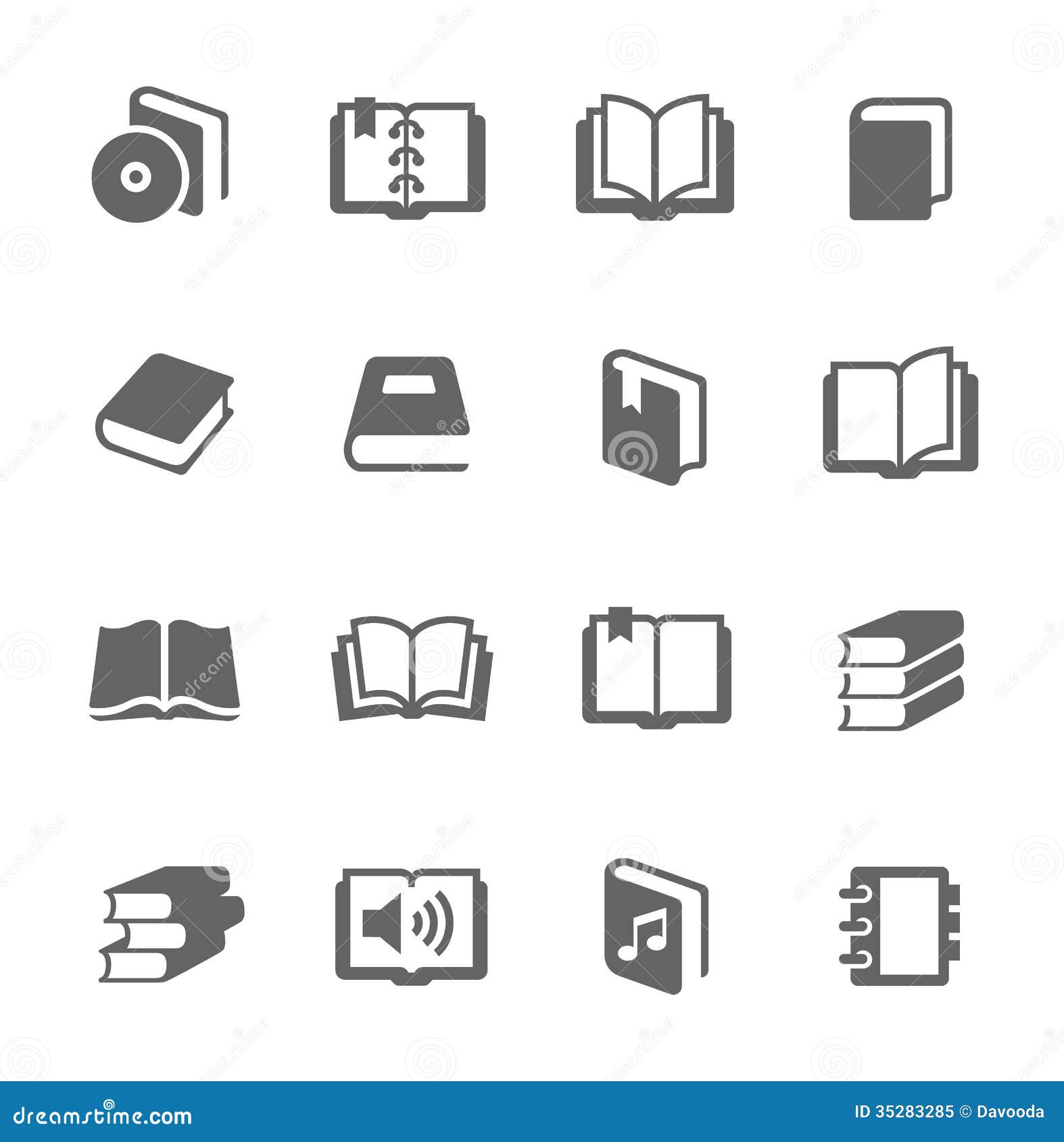 Download Books icons stock vector. Illustration of objectsequipment - 35283285