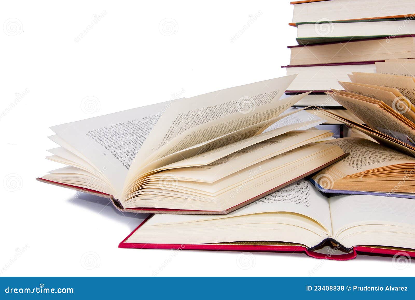 Books Isolated on White Background Stock Photo Image of library, knowledge 23408838