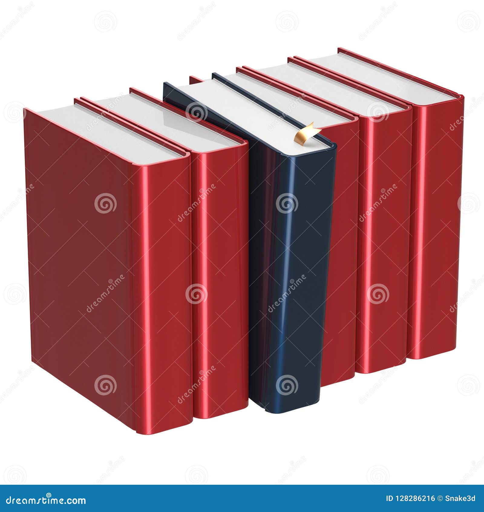 Books Row Red One Black Selected Choosing Main Book Stock Illustration ...