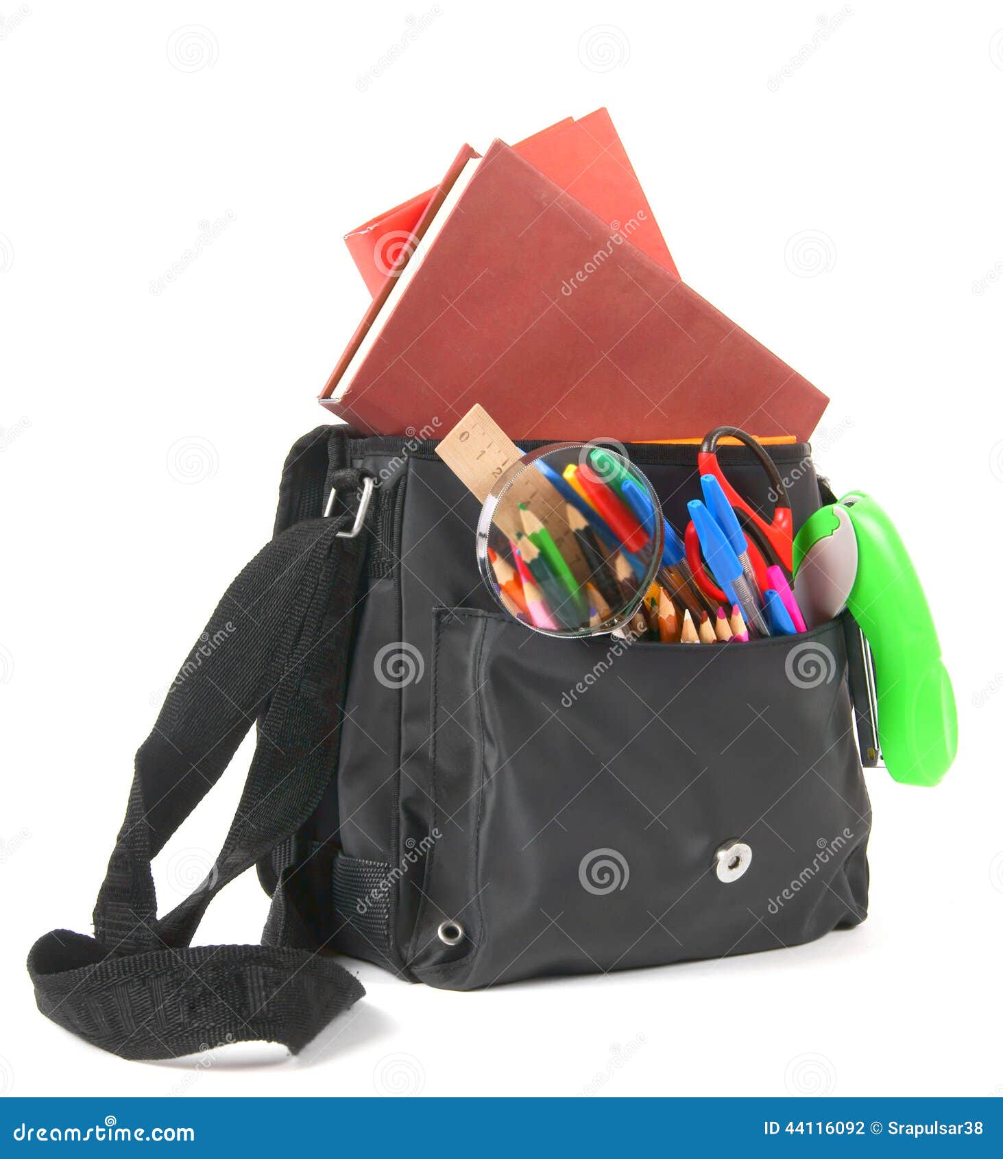 Books, School Accessories and a Backpack. Stock Photo - Image of ...