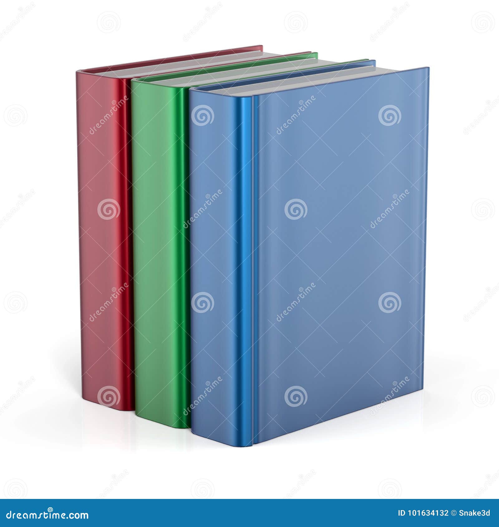 Books Standing Three Blank Cover No Labels Template Textbook Stock ...