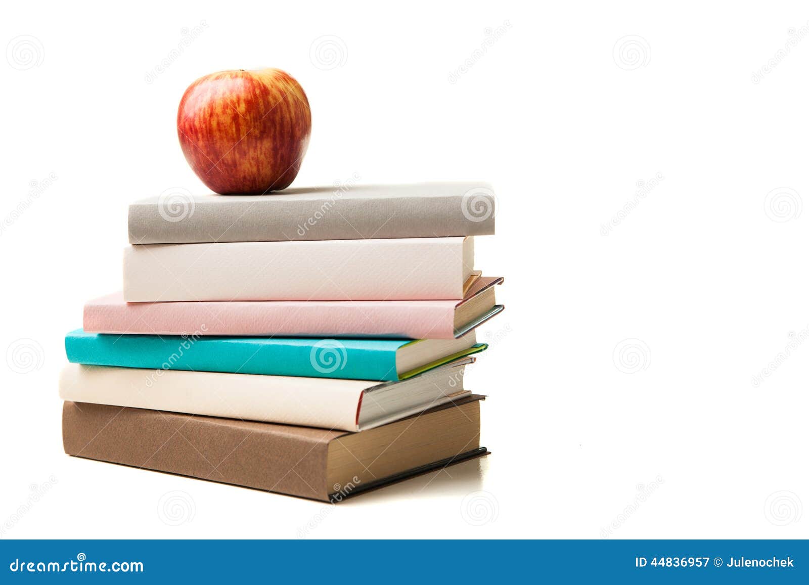 Books Tower with Apple Isolated on White Stock Image Image of apple, open 44836957