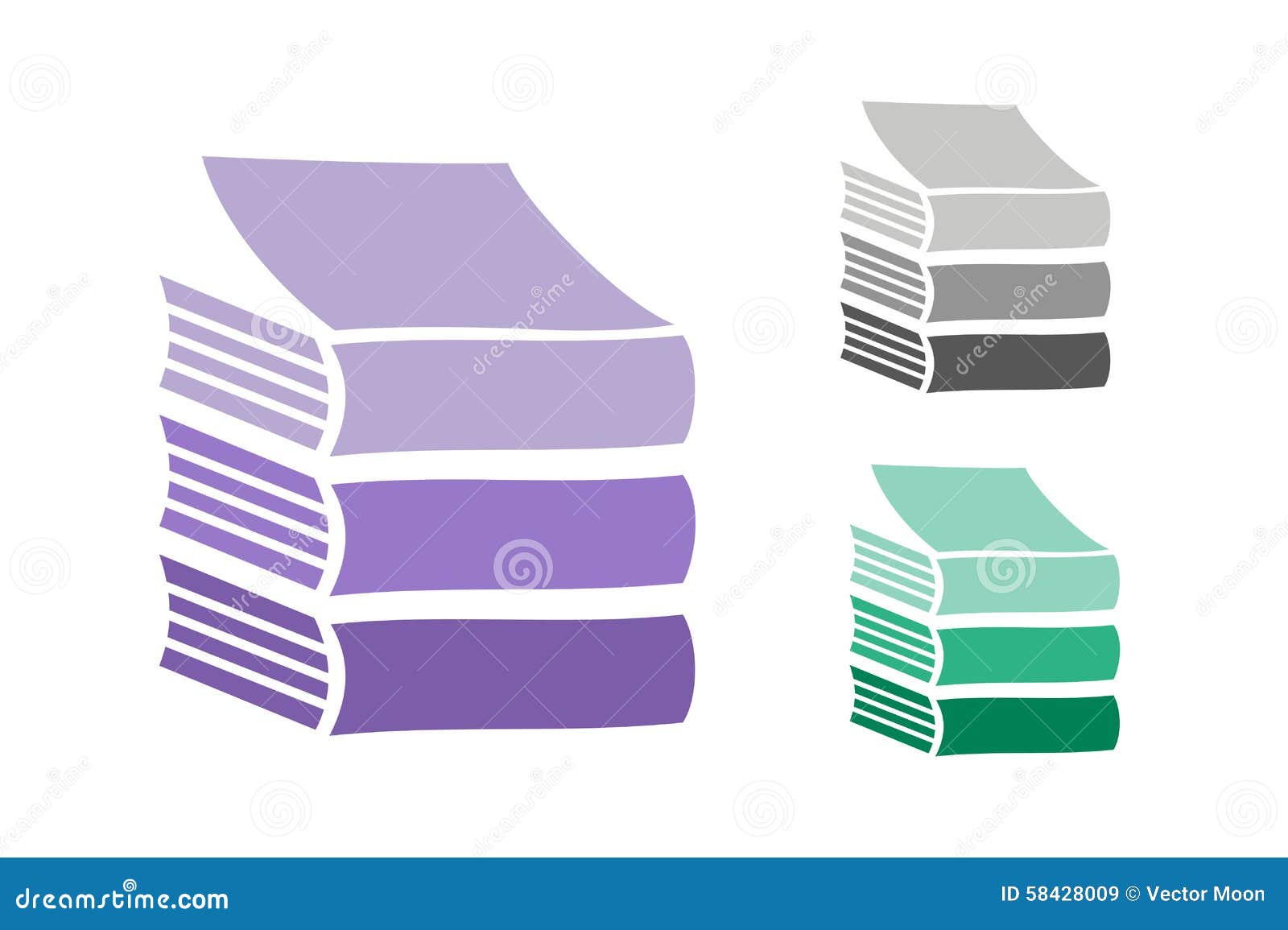 Books Vector Logo Icons Set. Sale Background Stock Vector