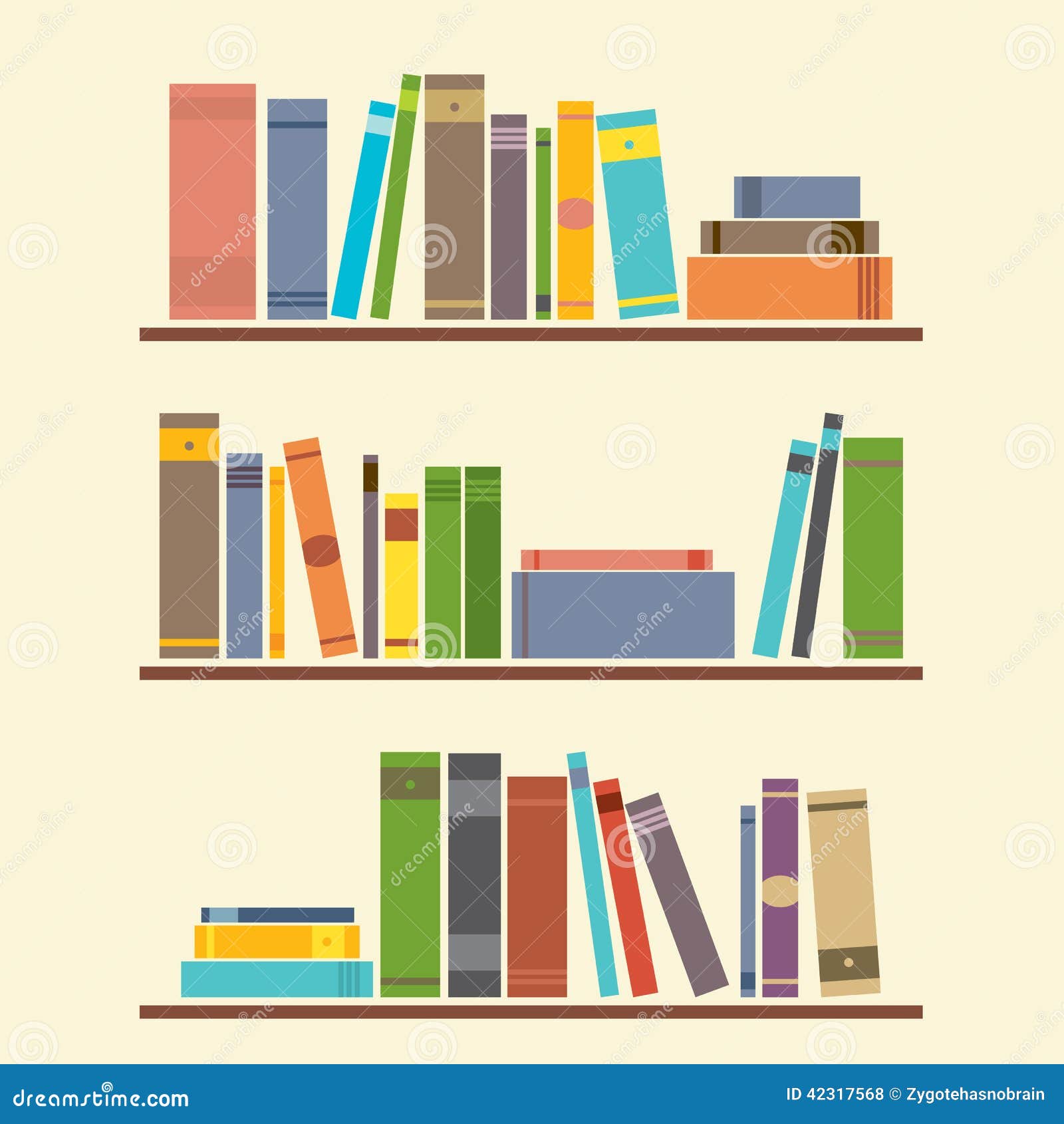 Bookshelf stock vector. Illustration of office ...