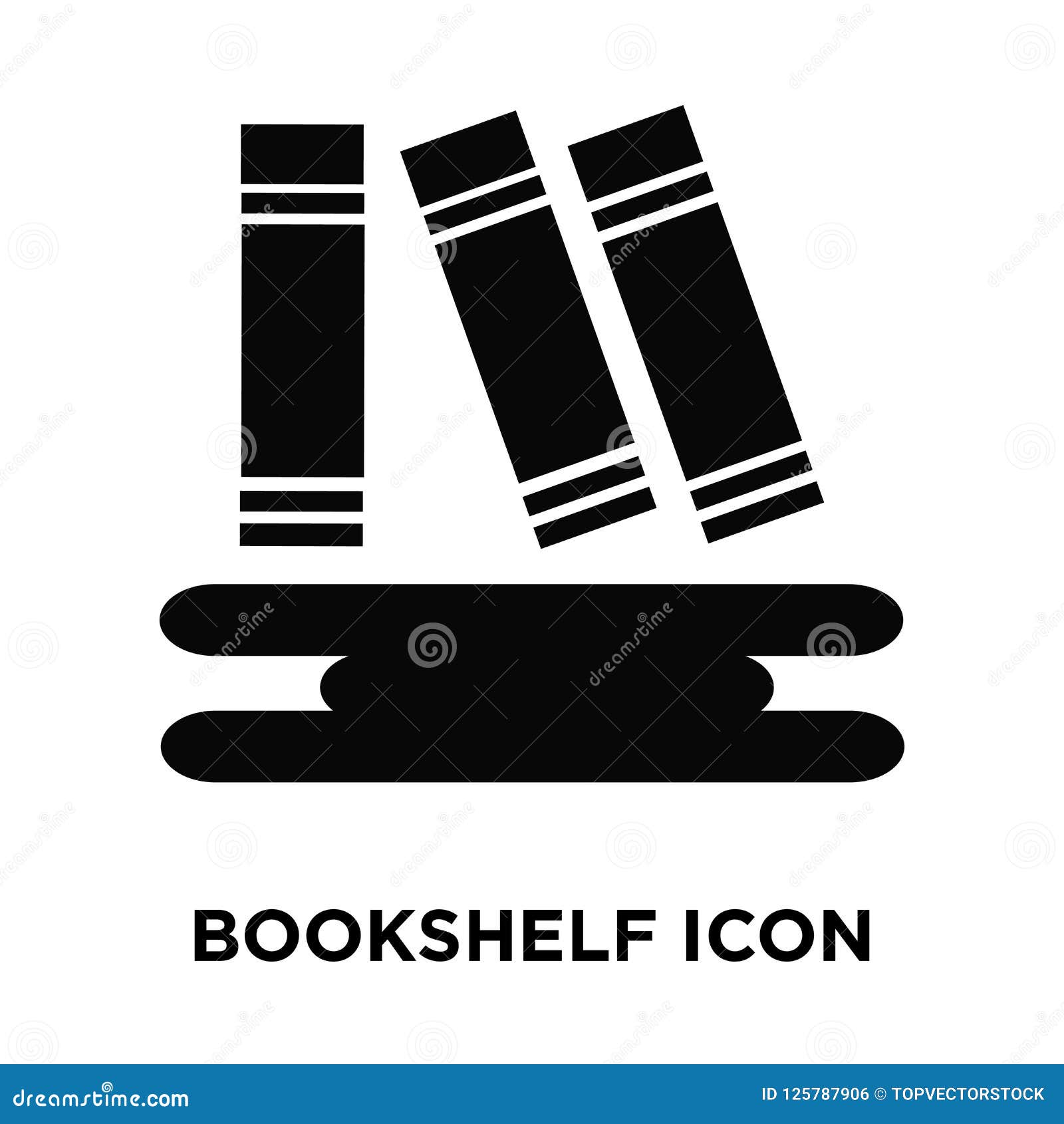 Bookshelf Icon Vector Isolated On White Background Logo Concept