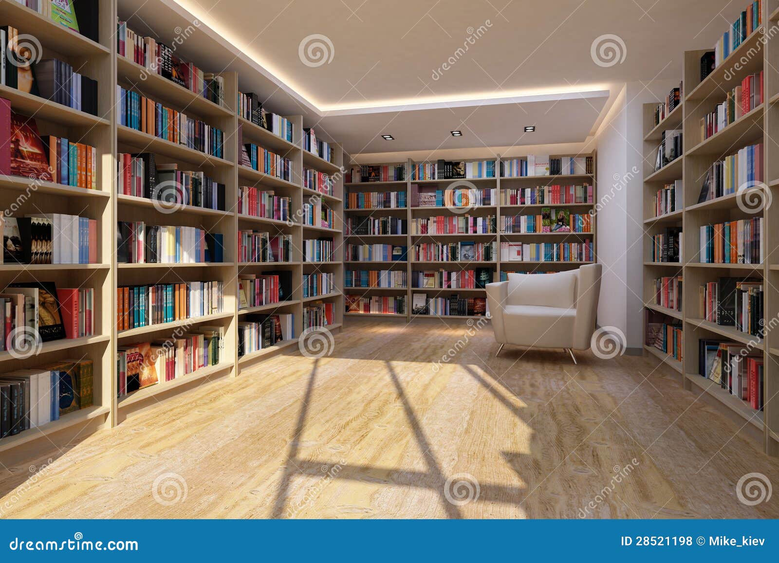 bookshelf in library