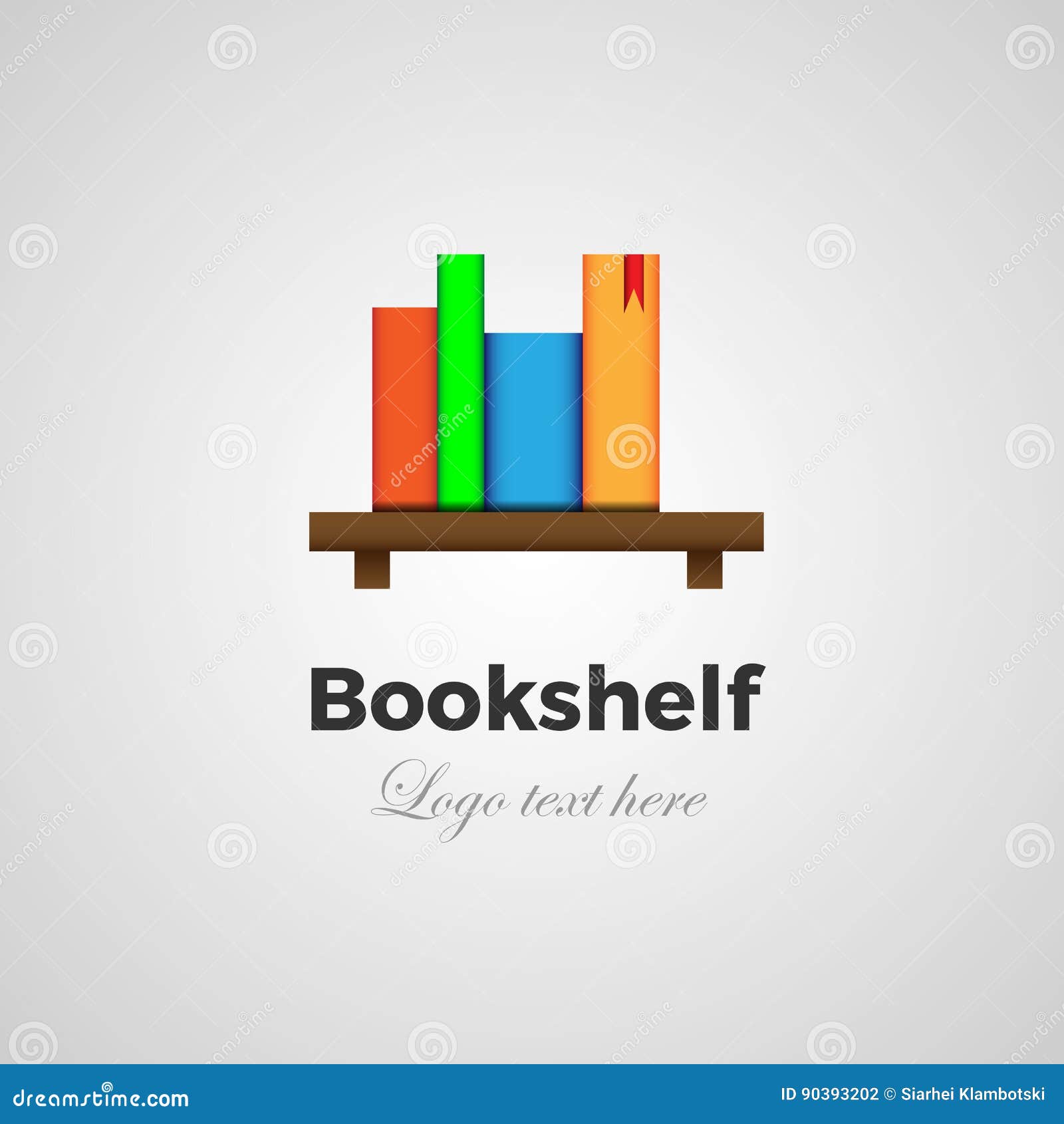 Bookshelf logo concept stock vector. Illustration of education - 90393202