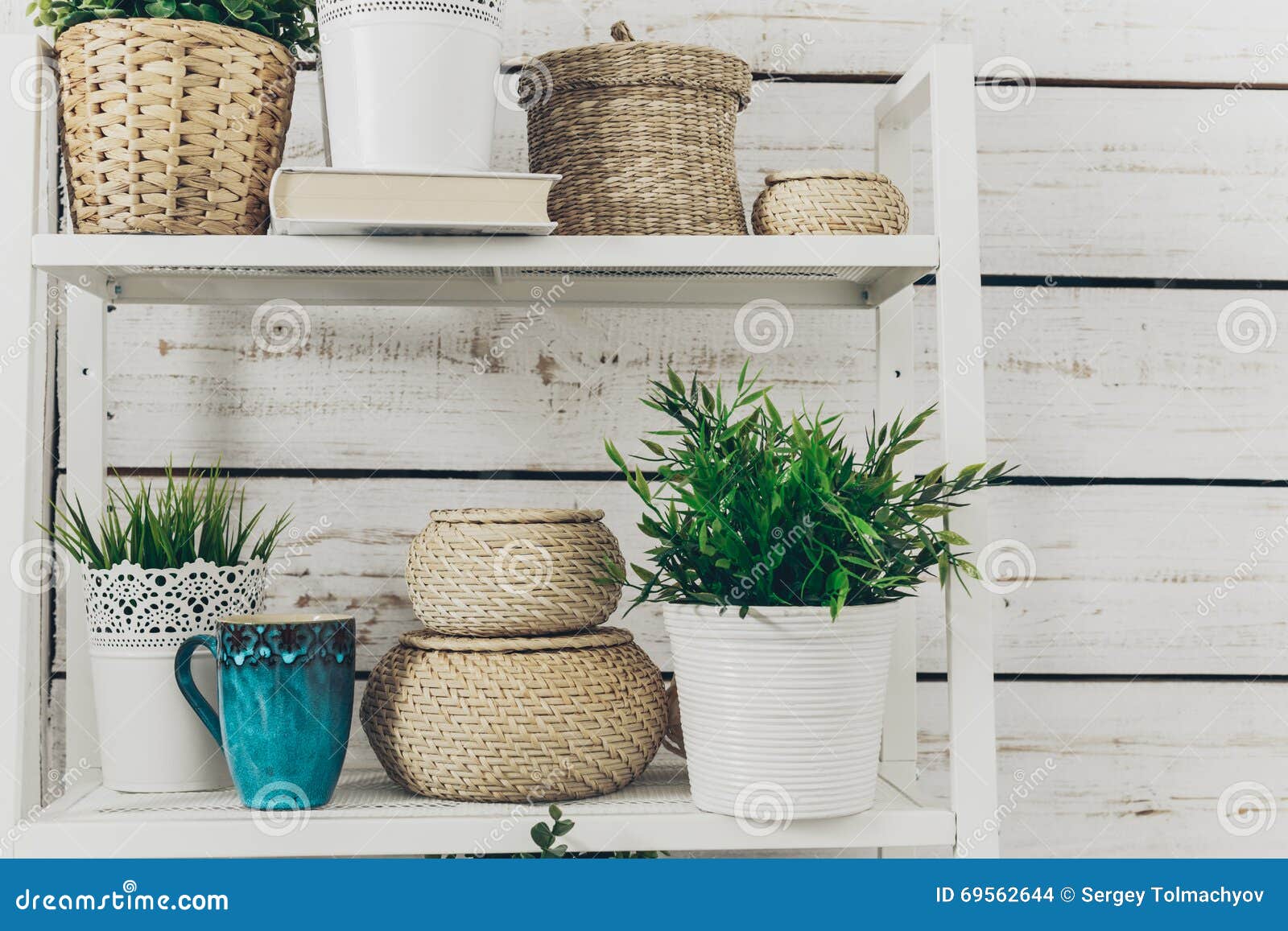 Bookshelf with Office Supplies Stock Photo Image of decorative, decor