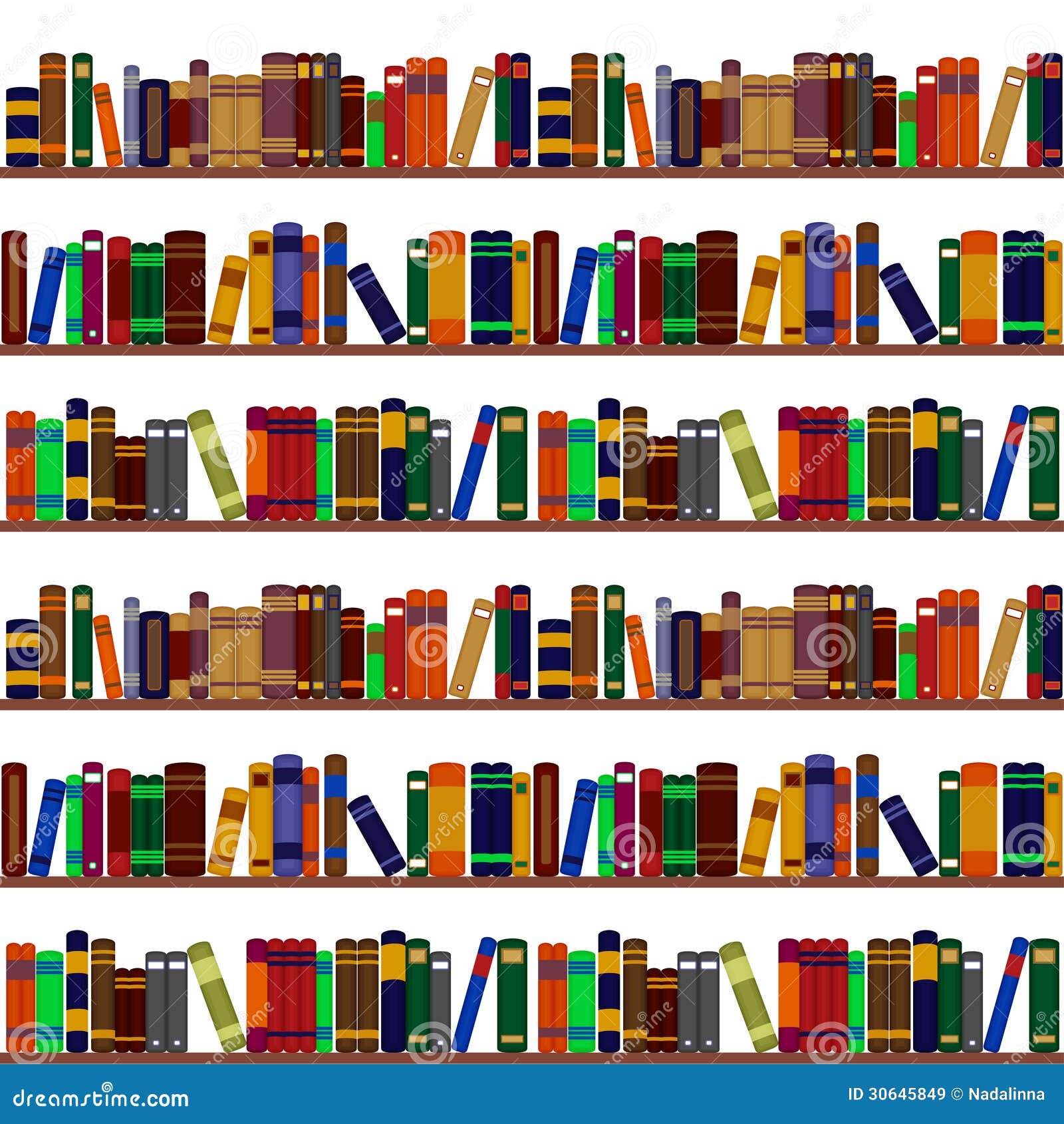 Bookshelf Pattern Royalty Free Stock Images - Image: 30645849