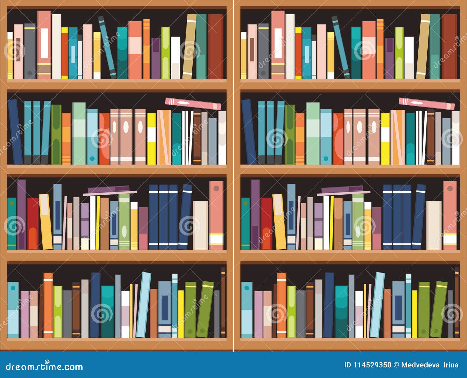 Bookshelve Con El Fondo De Los Libros, Educación De La Biblioteca  Ilustración del Vector - Ilustración de aprendizaje, biblioteca: 114529350
