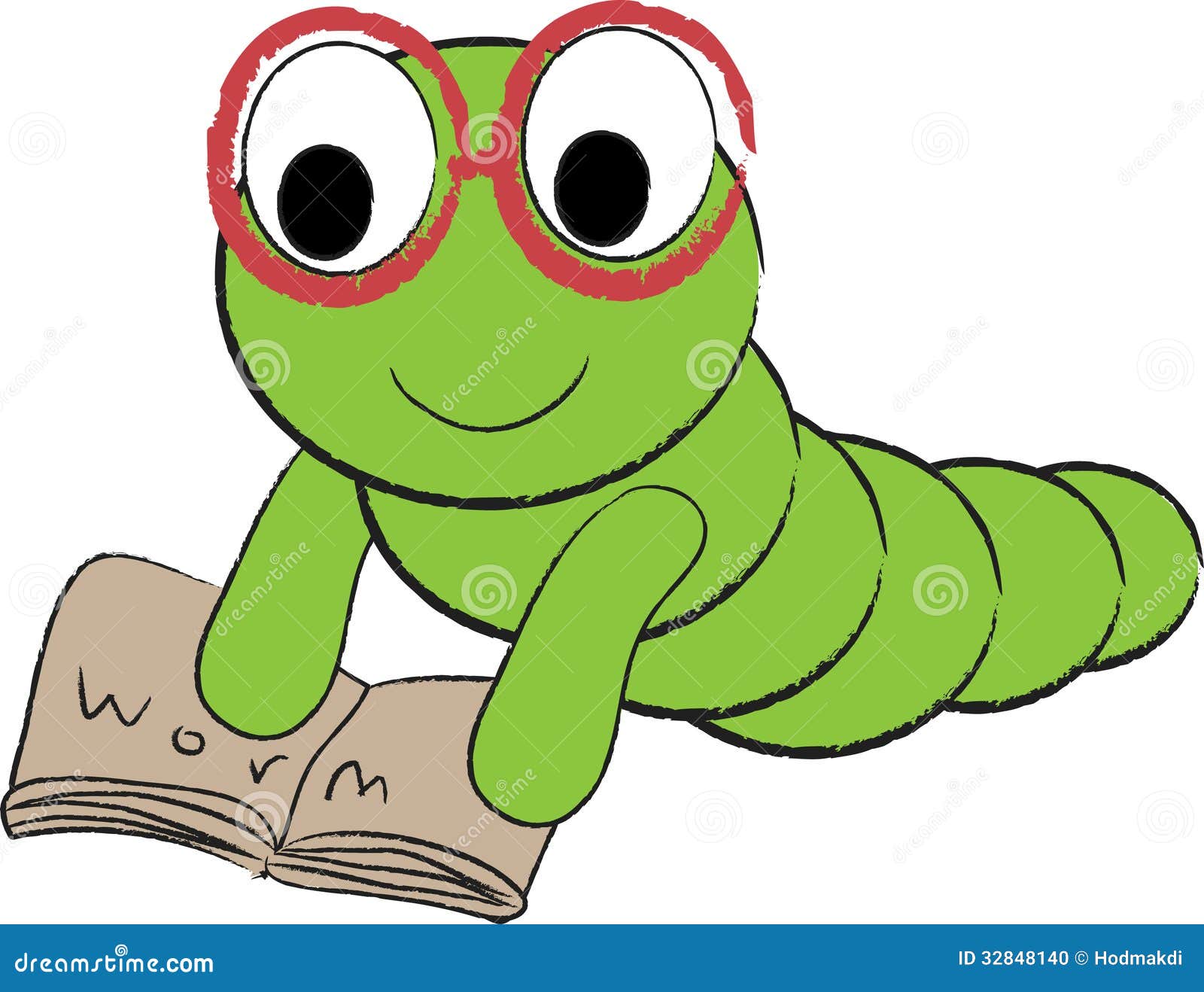 clipart bookworm with glasses - photo #7