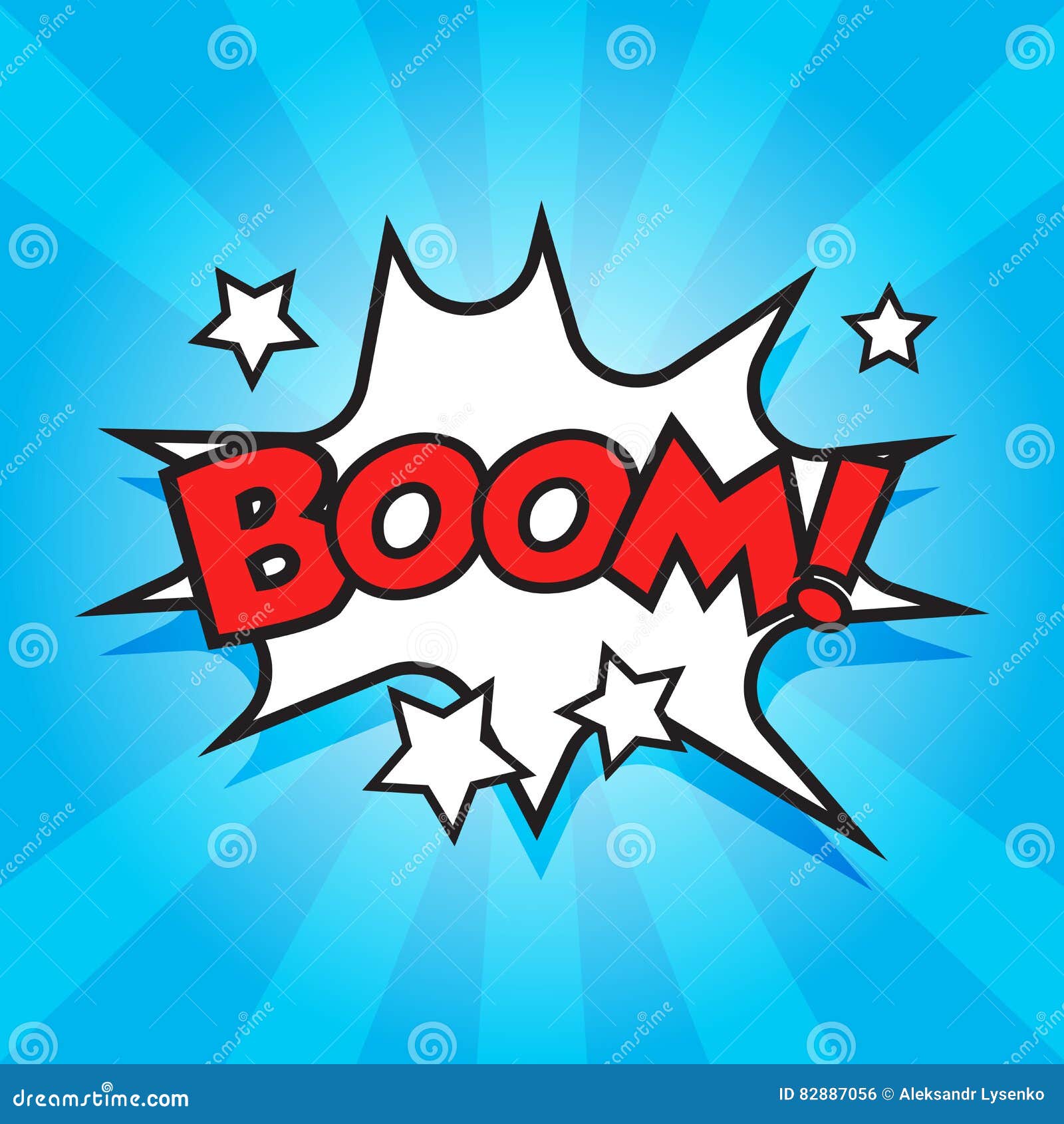 Boom comic sound effects. stock vector. Illustration of chat 82887056