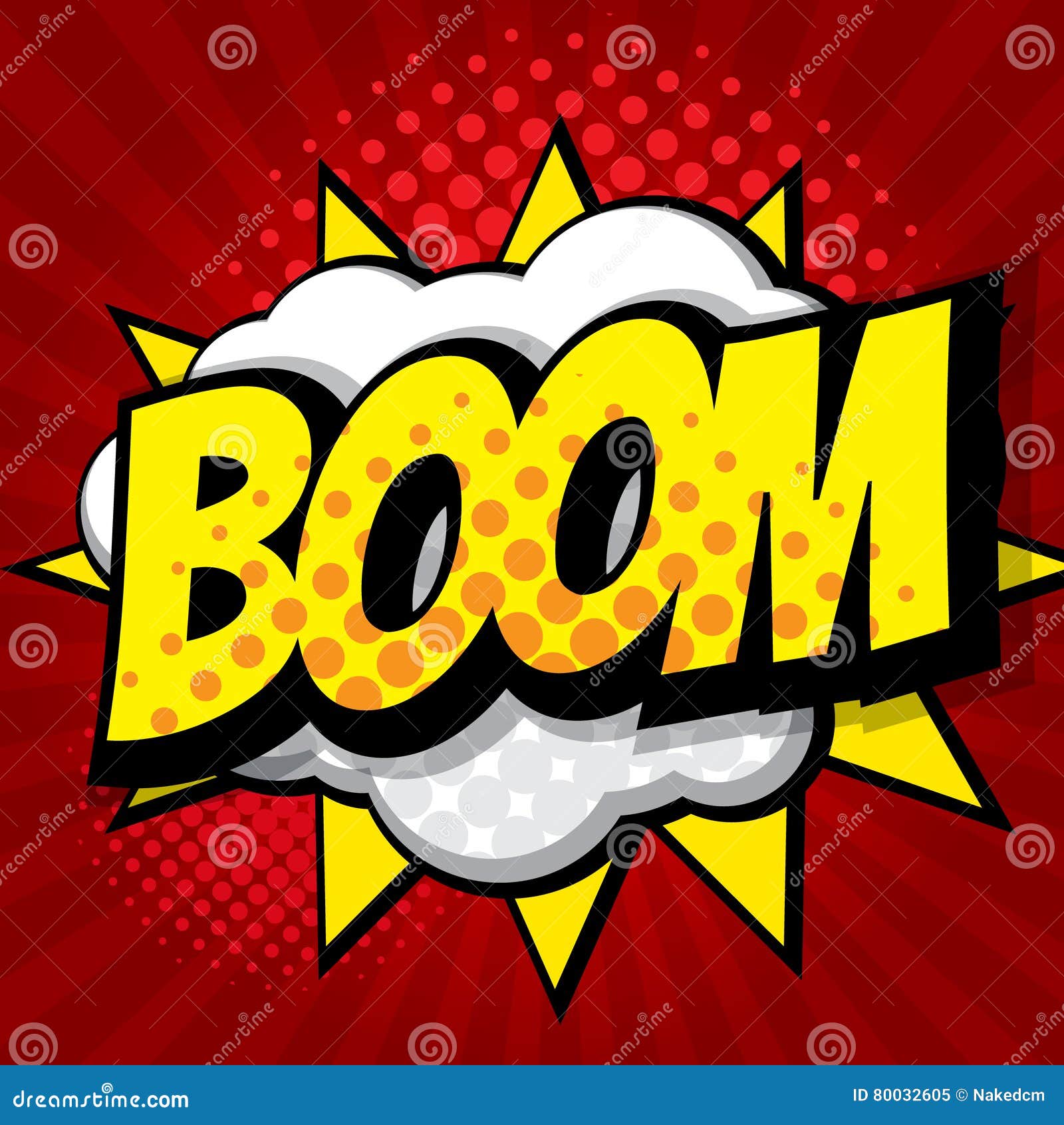 Boom Pop Art Comic Book Background Stock Vector Illustration Of Word