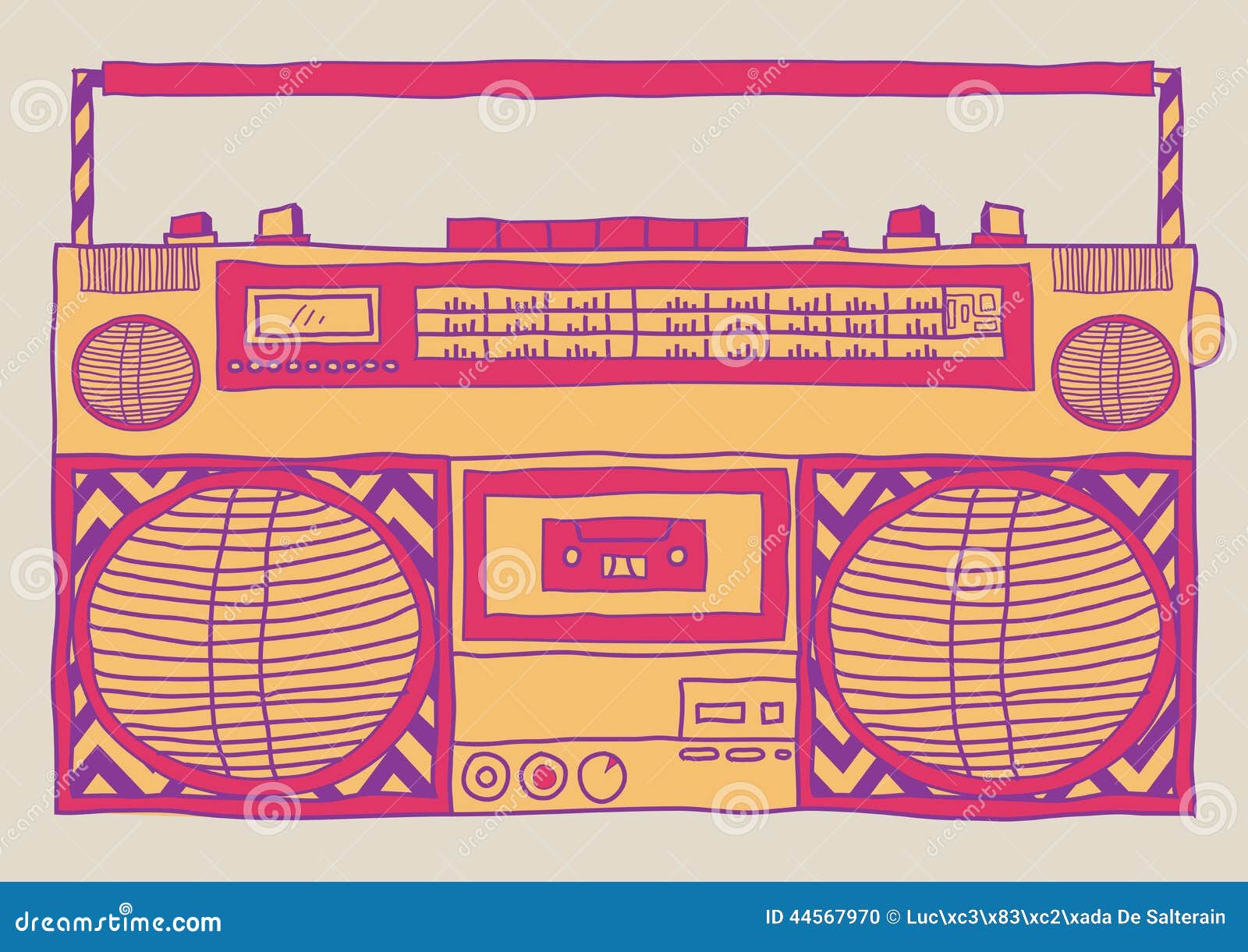 Boombox stock vector. Illustration of boombox, speaker 44567970