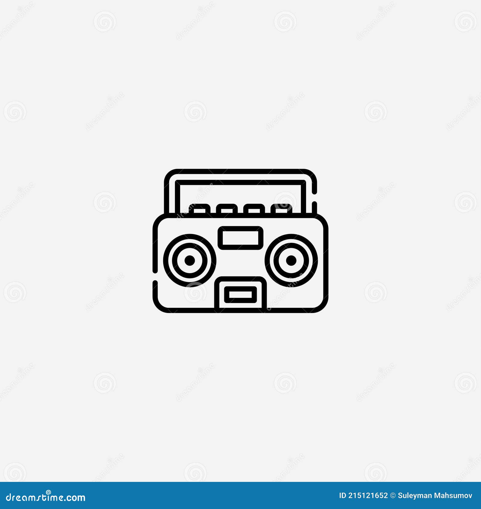 Boombox Vector Icon Sign Symbol Stock Vector Illustration of