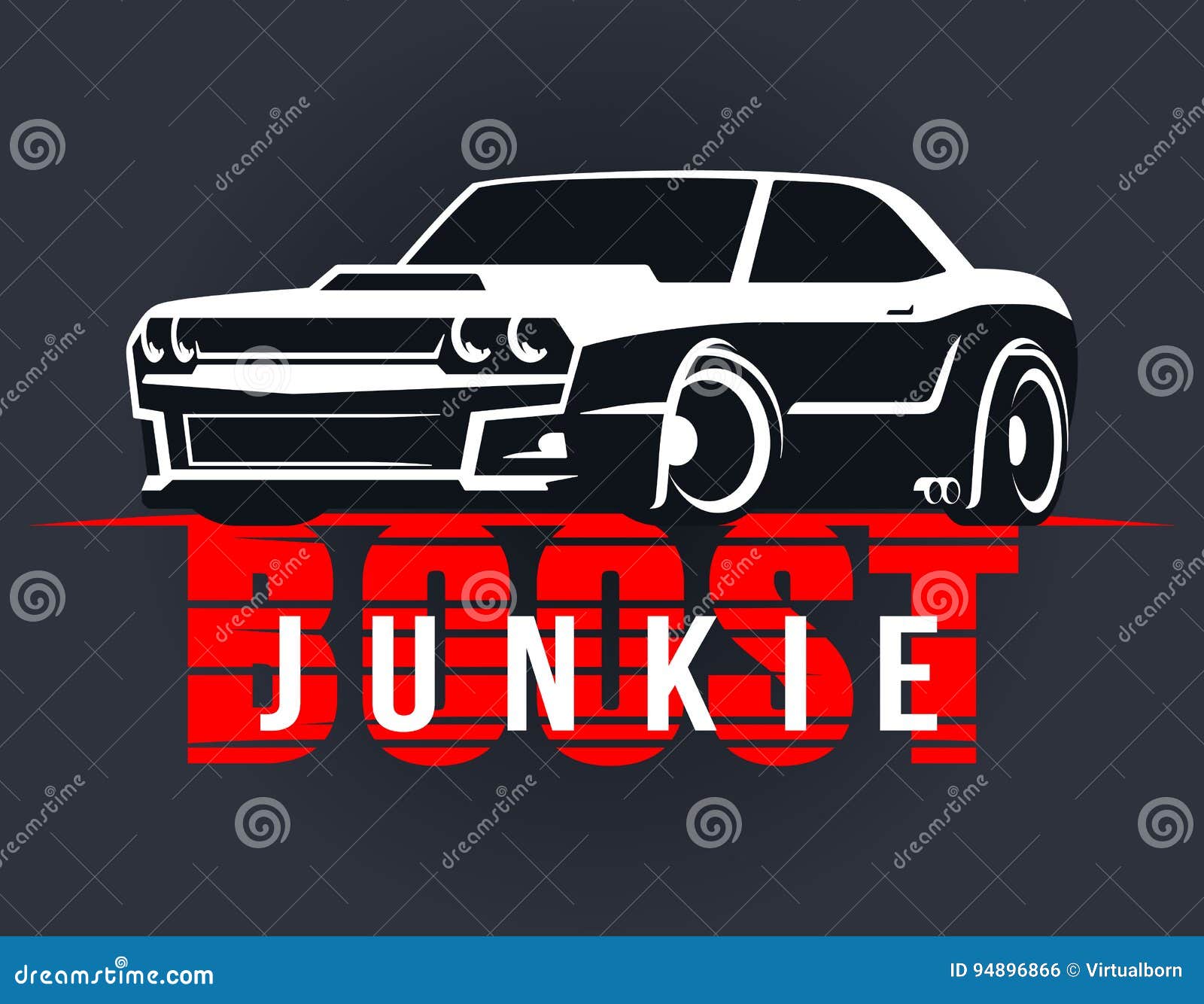 boost muscle car t-shirt graphics