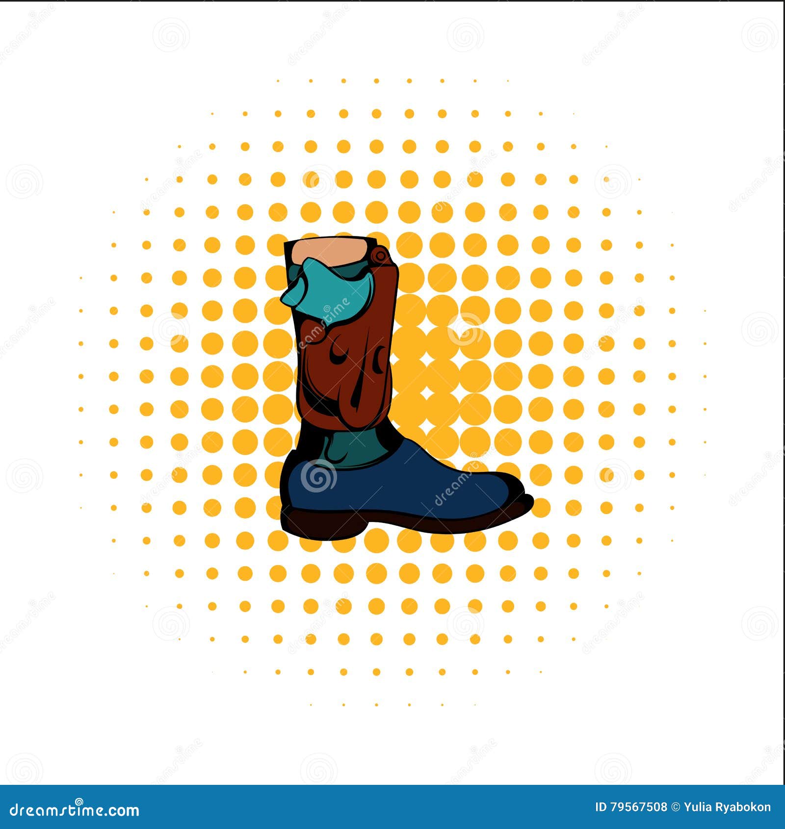 Boot comics icon stock vector. Illustration of clothing - 79567508