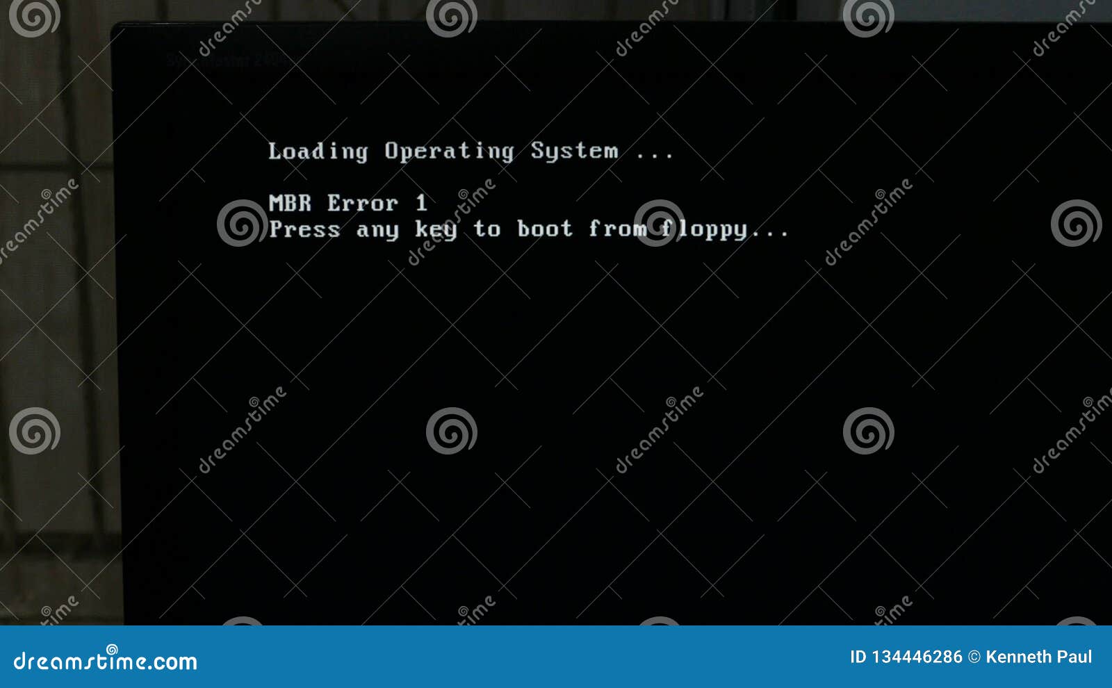 Boot Error Message on Monitor Stock Footage Video of despair, boot 134446286