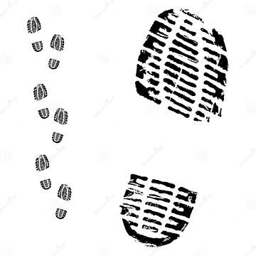 Boot footprint stock vector. Illustration of sports, apparel - 5232683