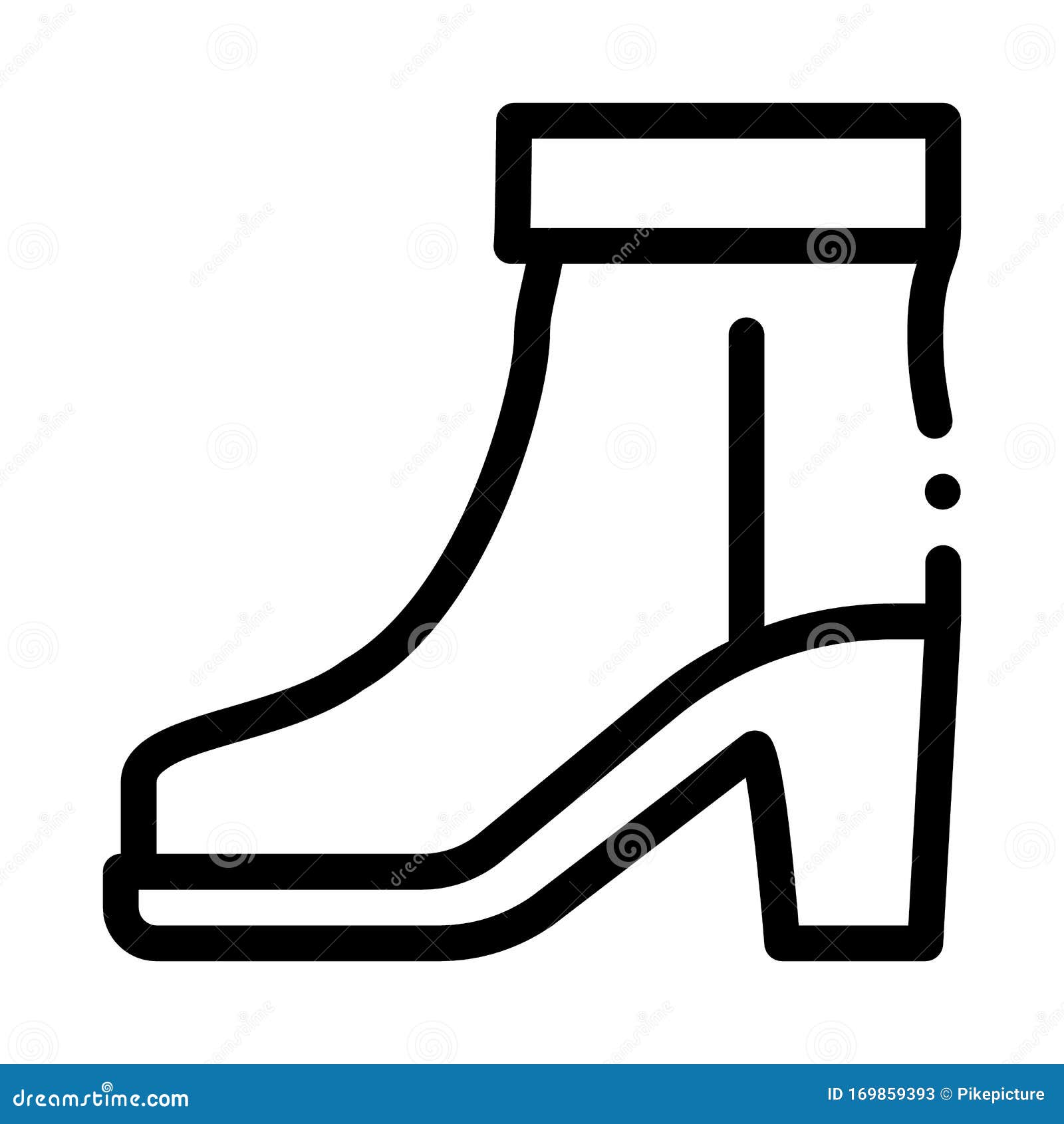 Boot Shoe Icon Vector Outline Illustration Stock Vector - Illustration ...