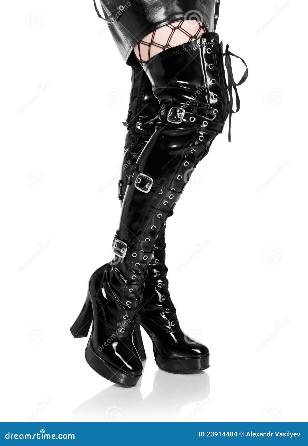 Intimidatie maandag troon Boots in Gothic style stock photo. Image of beauty, fashion - 23914484