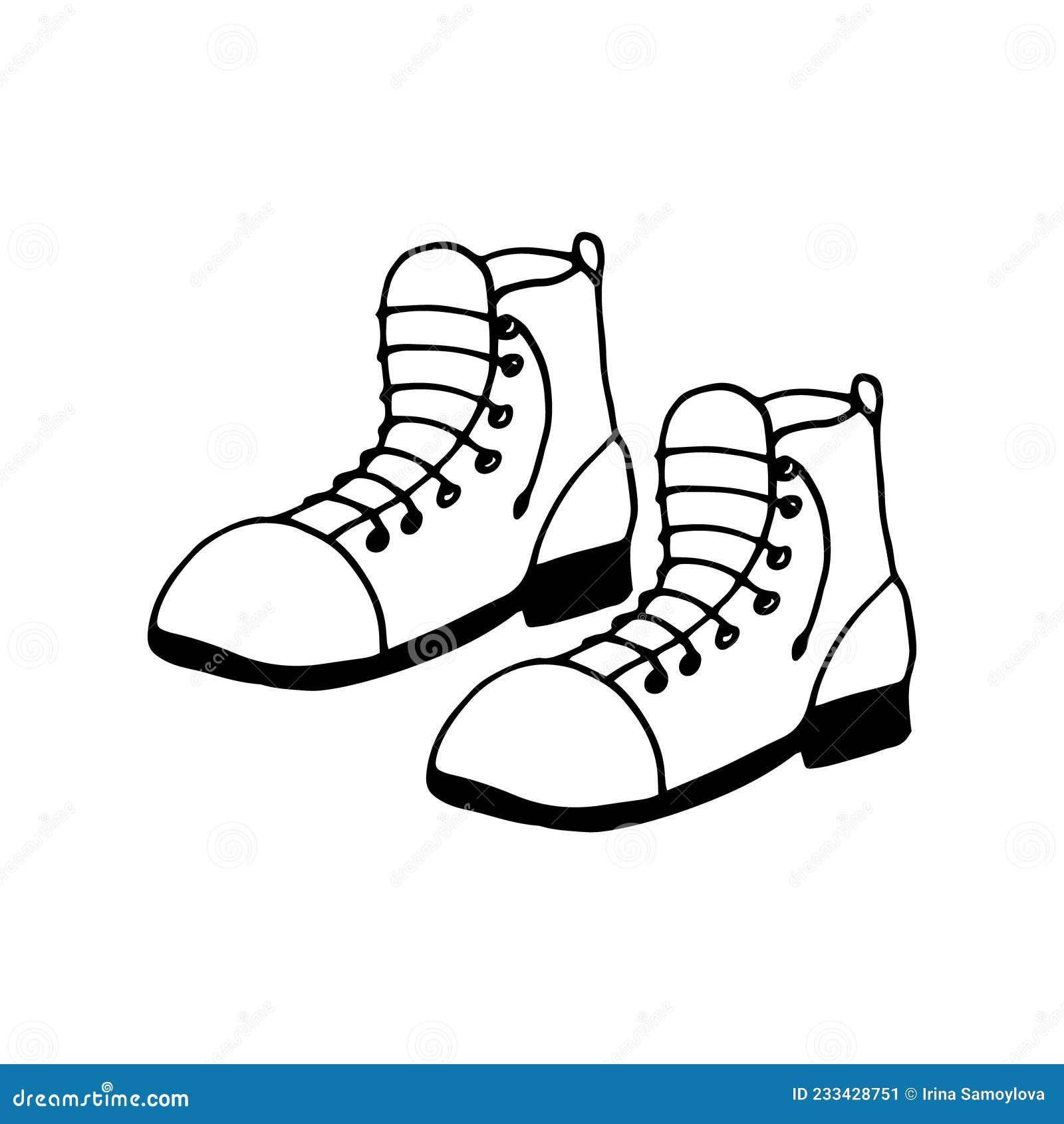 Boots Icon. Hand Drawn Doodle. , Scandinavian, Nordic, Minimalism ...