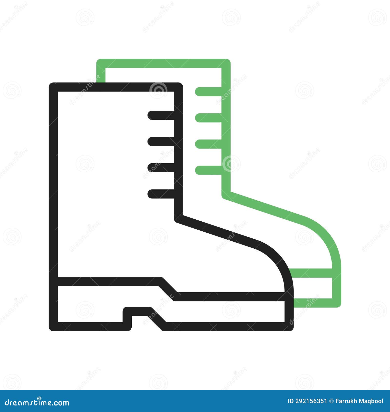 Boots icon vector image. stock vector. Illustration of construction