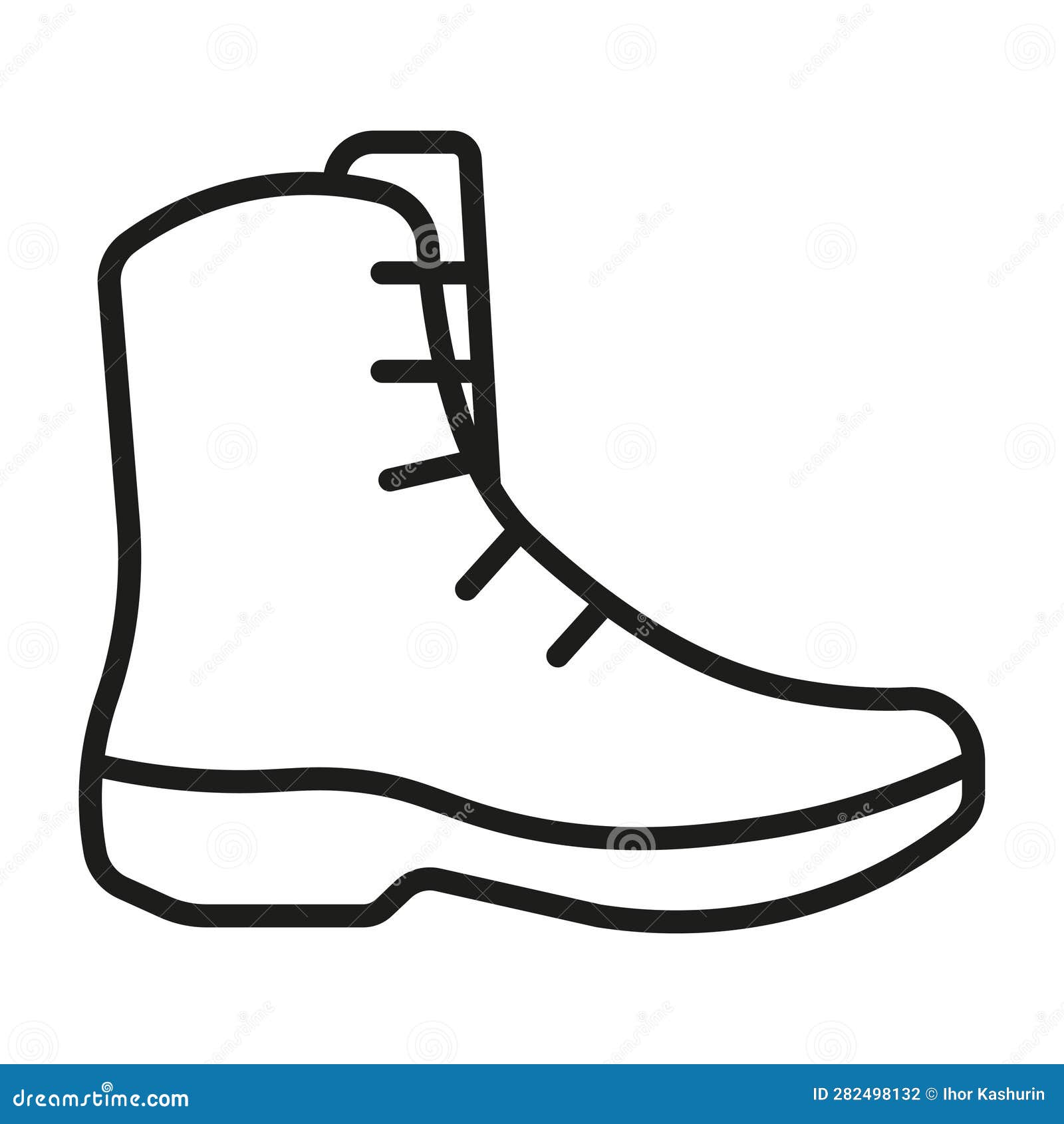 Boots Line Icon. War Symbol Stock Vector Illustration of symbol, icon