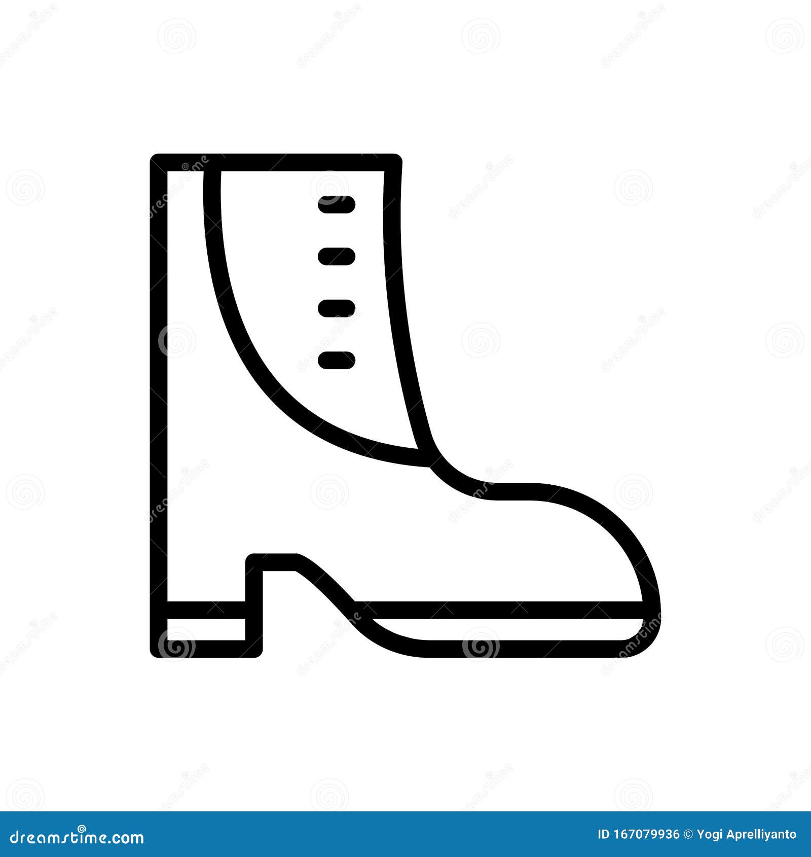 Boots outline icon. stock illustration. Illustration of shoe - 167079936
