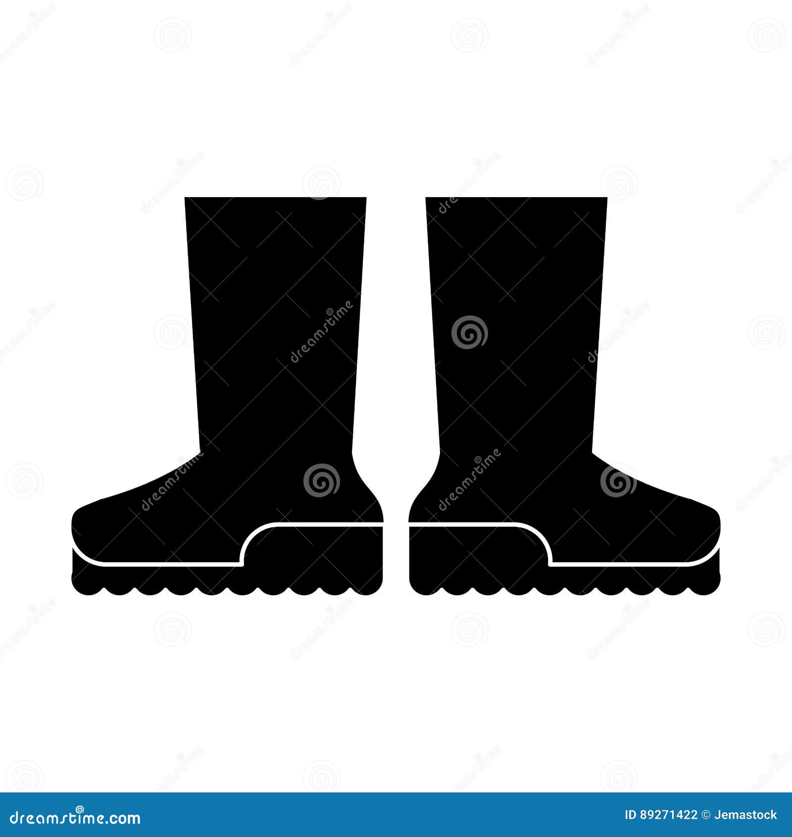 Boots Rubber Gardening Pictogram Stock Illustration - Illustration of ...