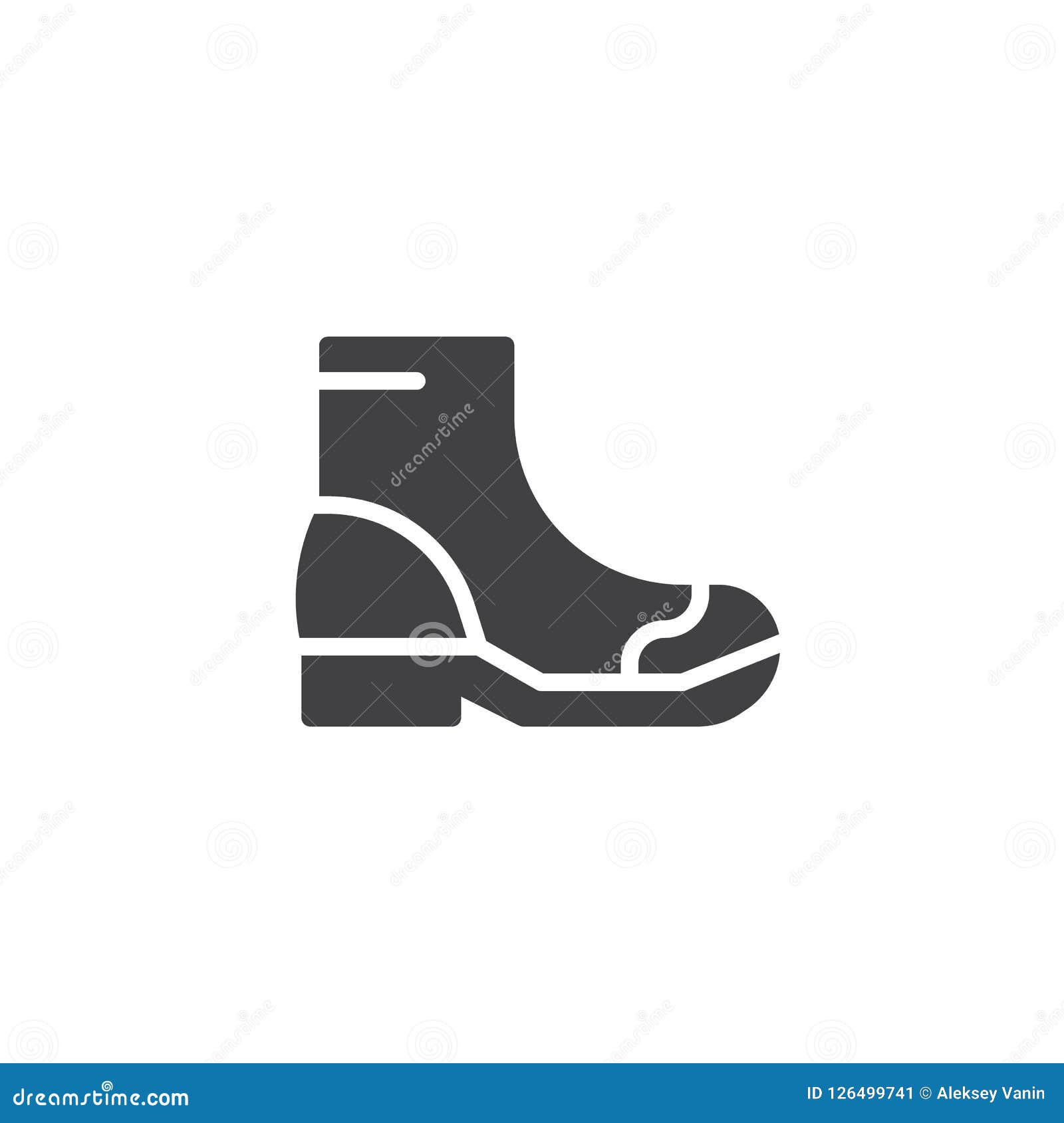 Boots vector icon stock vector. Illustration of flat - 126499741