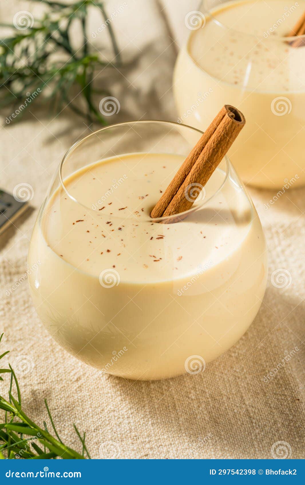 Boozy Cold Eggnog Cocktail with Rum Stock Photo Image of cocktail