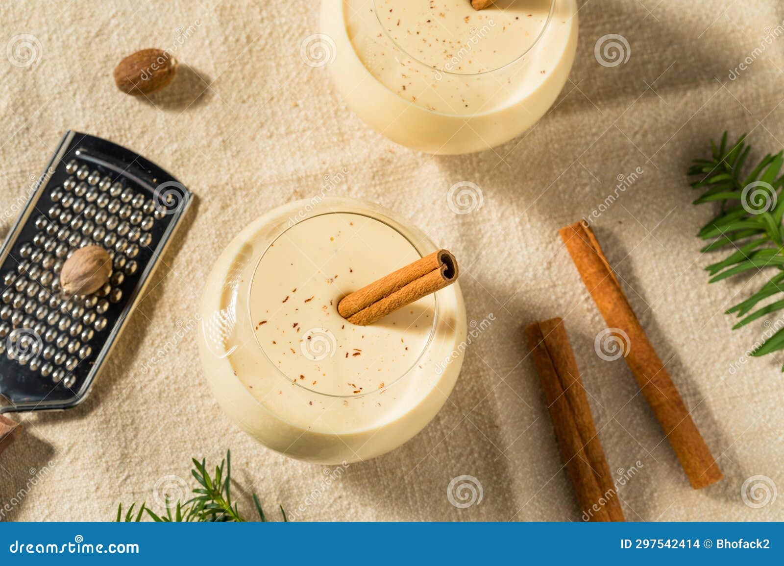 Boozy Cold Eggnog Cocktail with Rum Stock Photo Image of liquor