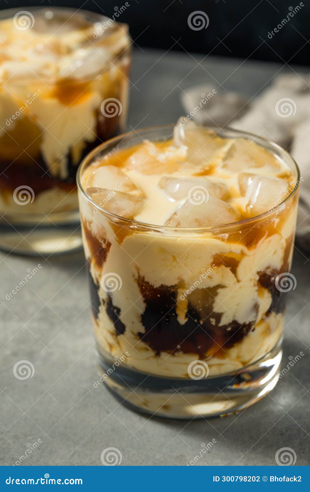 Boozy Cold Eggnog White Russian Cocktail Stock Photo Image of eggnog