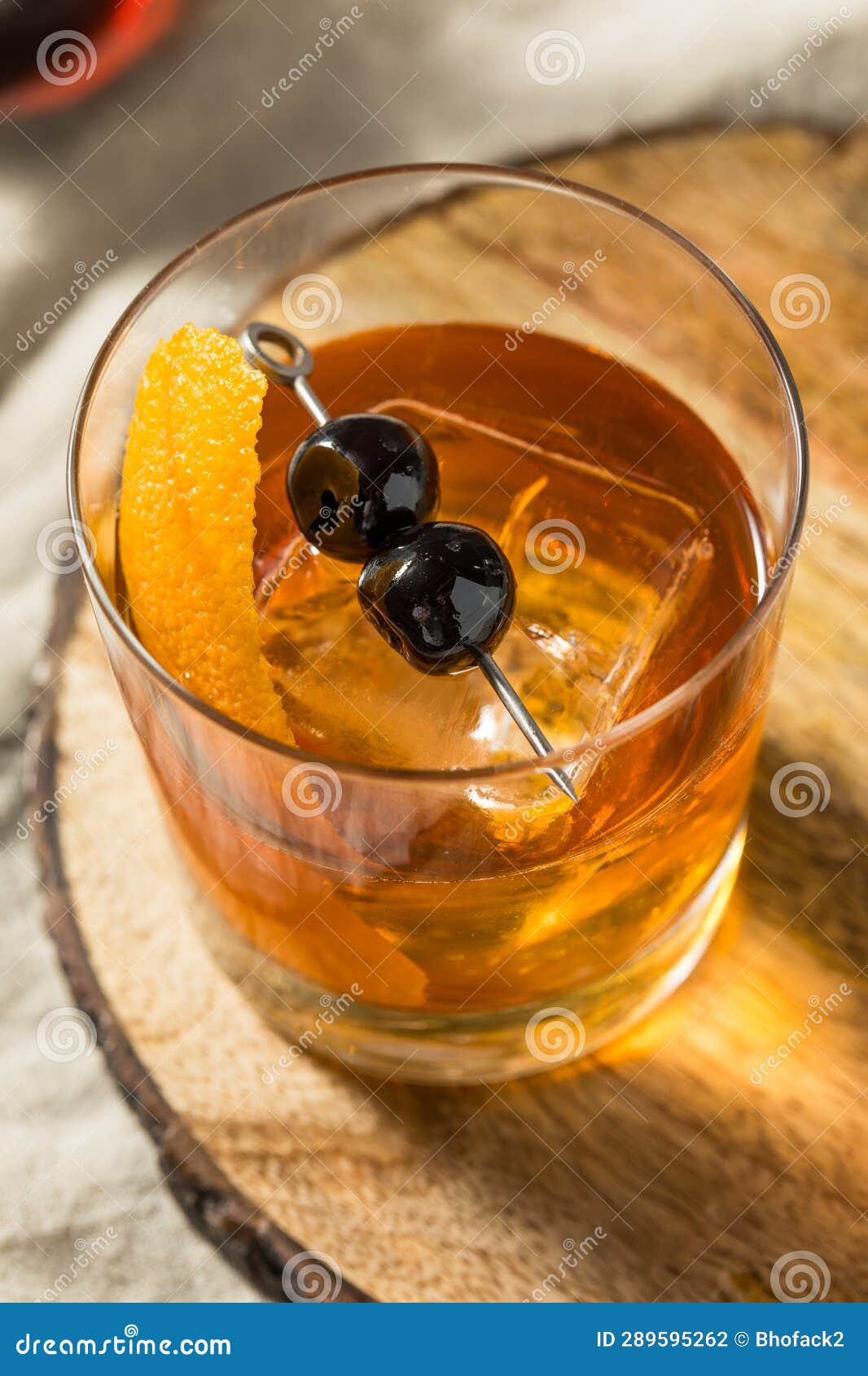 Boozy Maple Syrup Old Fashioned Cocktail Stock Photo Image of