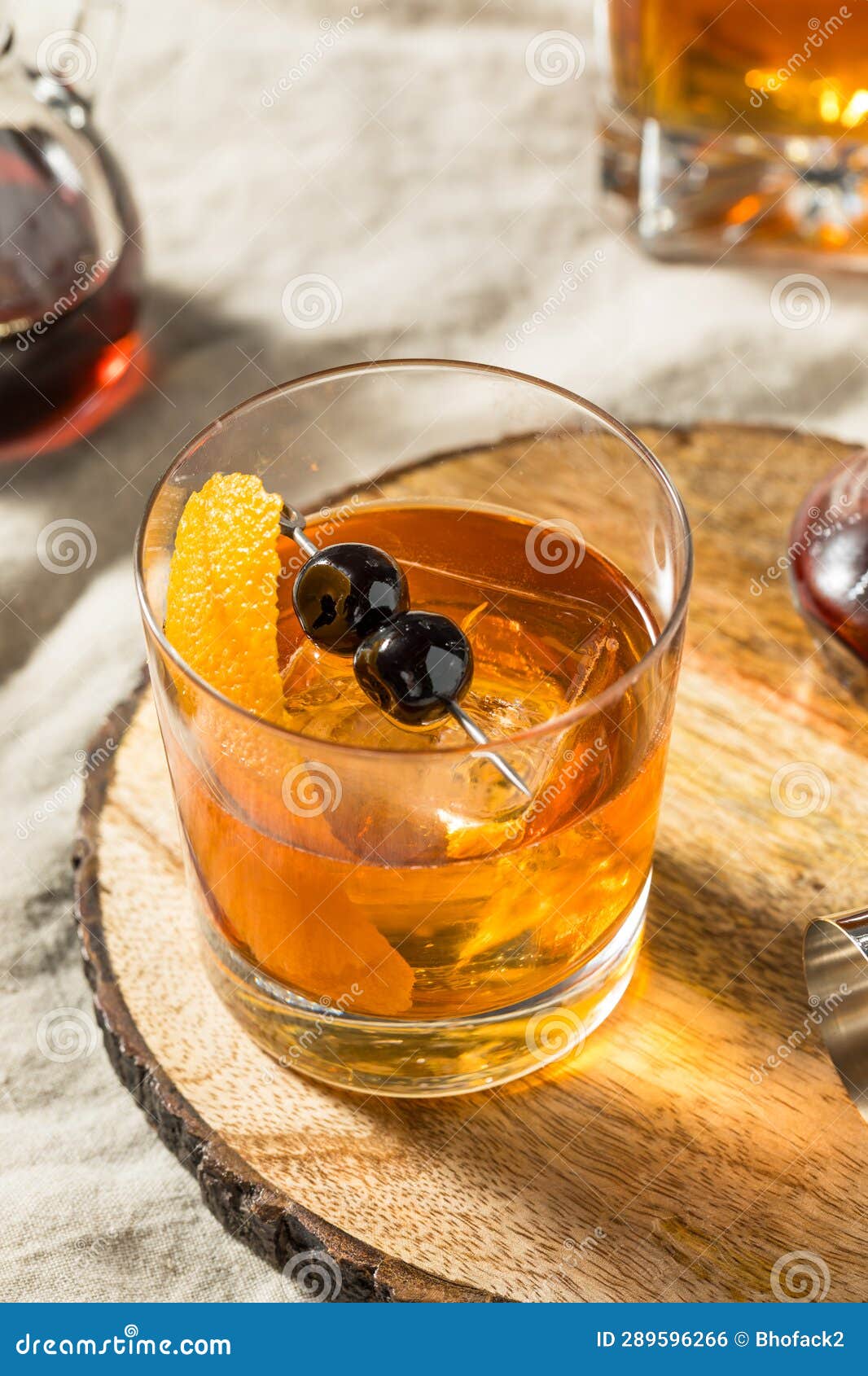 Boozy Maple Syrup Old Fashioned Cocktail Stock Photo Image of