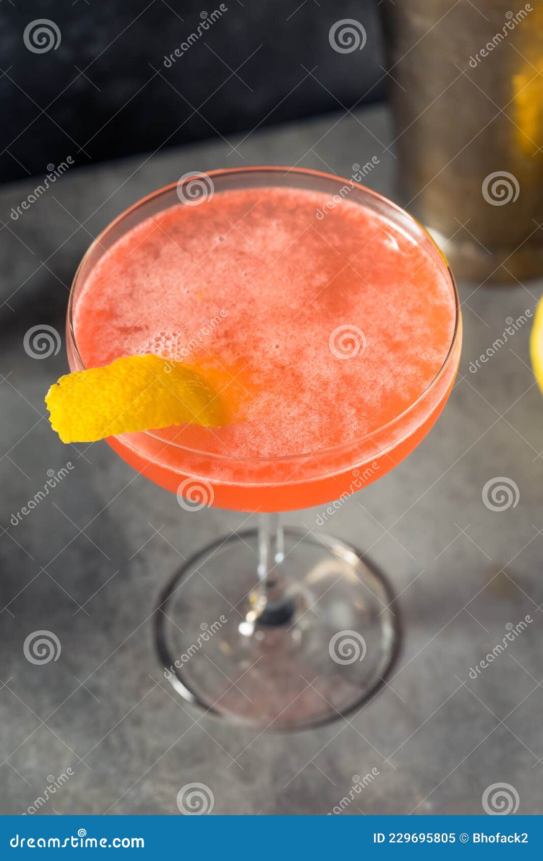 Boozy Refreshing Jasmine Campari Martini Stock Image Image of drink