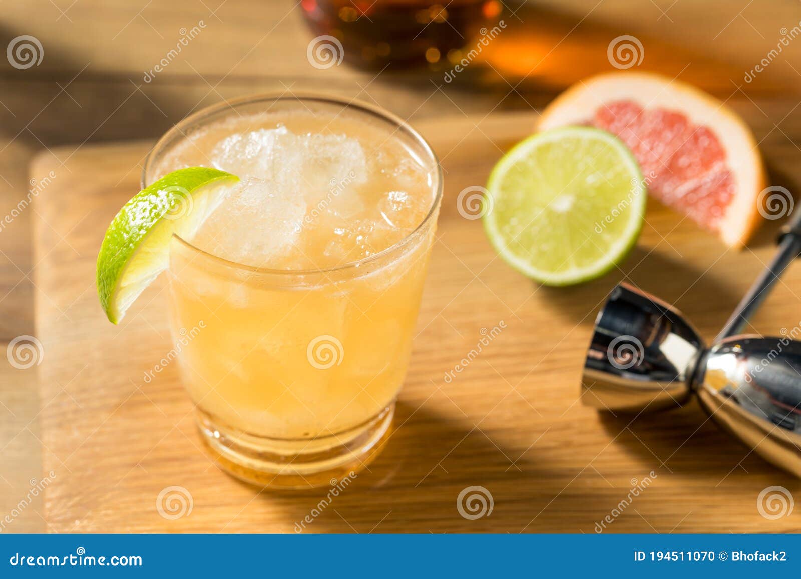 Boozy Refreshing Rum Navy Grog Cocktail Stock Photo Image of citrus