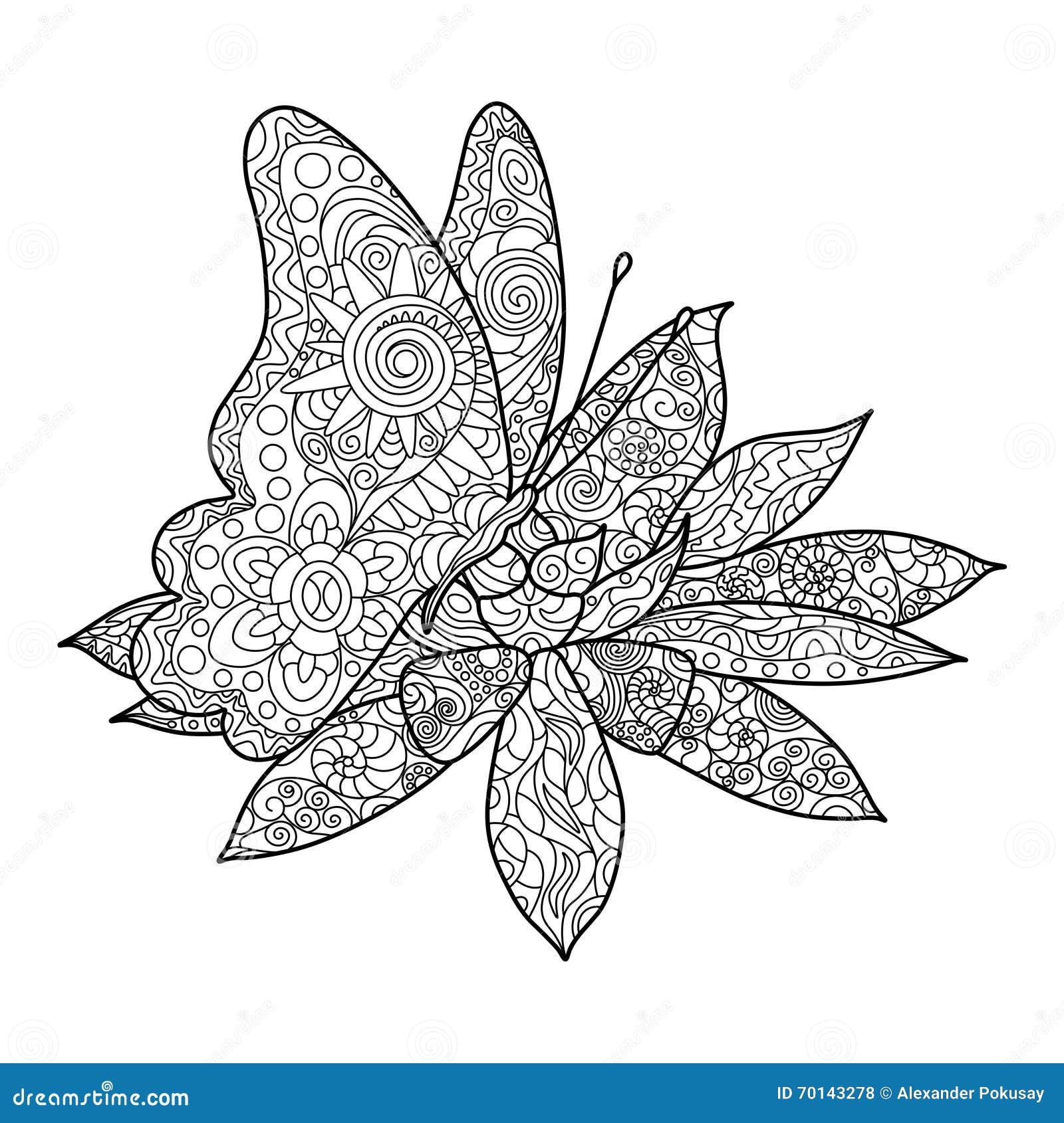 Mandala Das Flores E Das Borboletas Livro Para Colorir Para O Adulto  Ilustração do Vetor - Ilustração de borboletas, decorado: 115668718