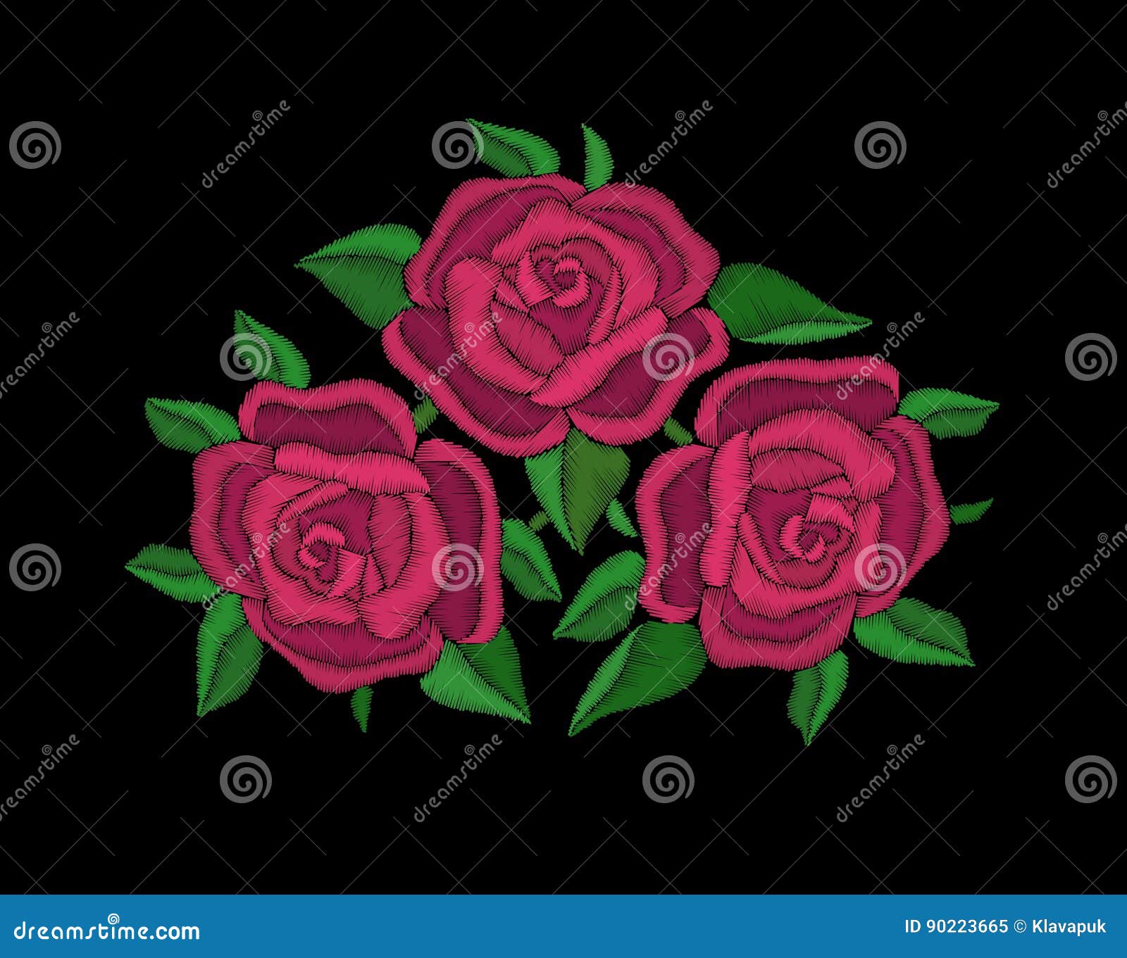 pics Bordado Rosa Roja Con Fondo Negro Dibujo dreamstime