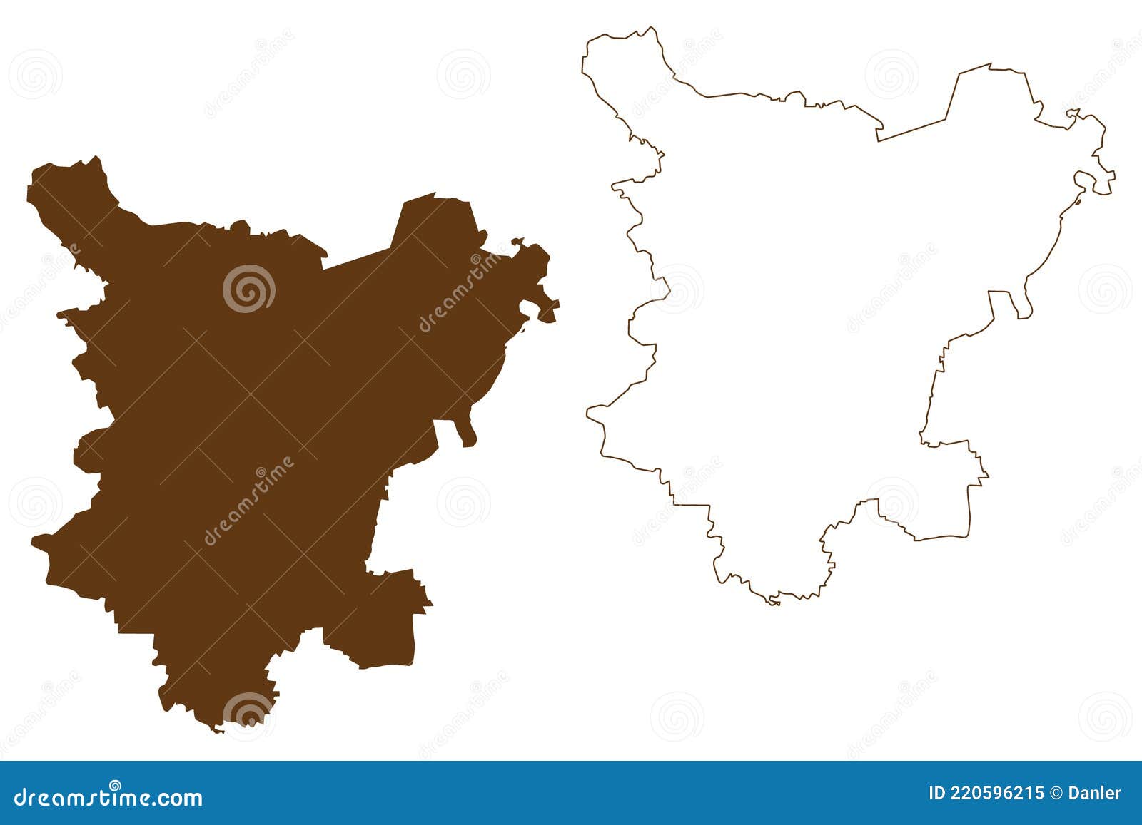 borde district federal republic of germany, rural district, free state of saxony-anhalt map  , scribble sketch