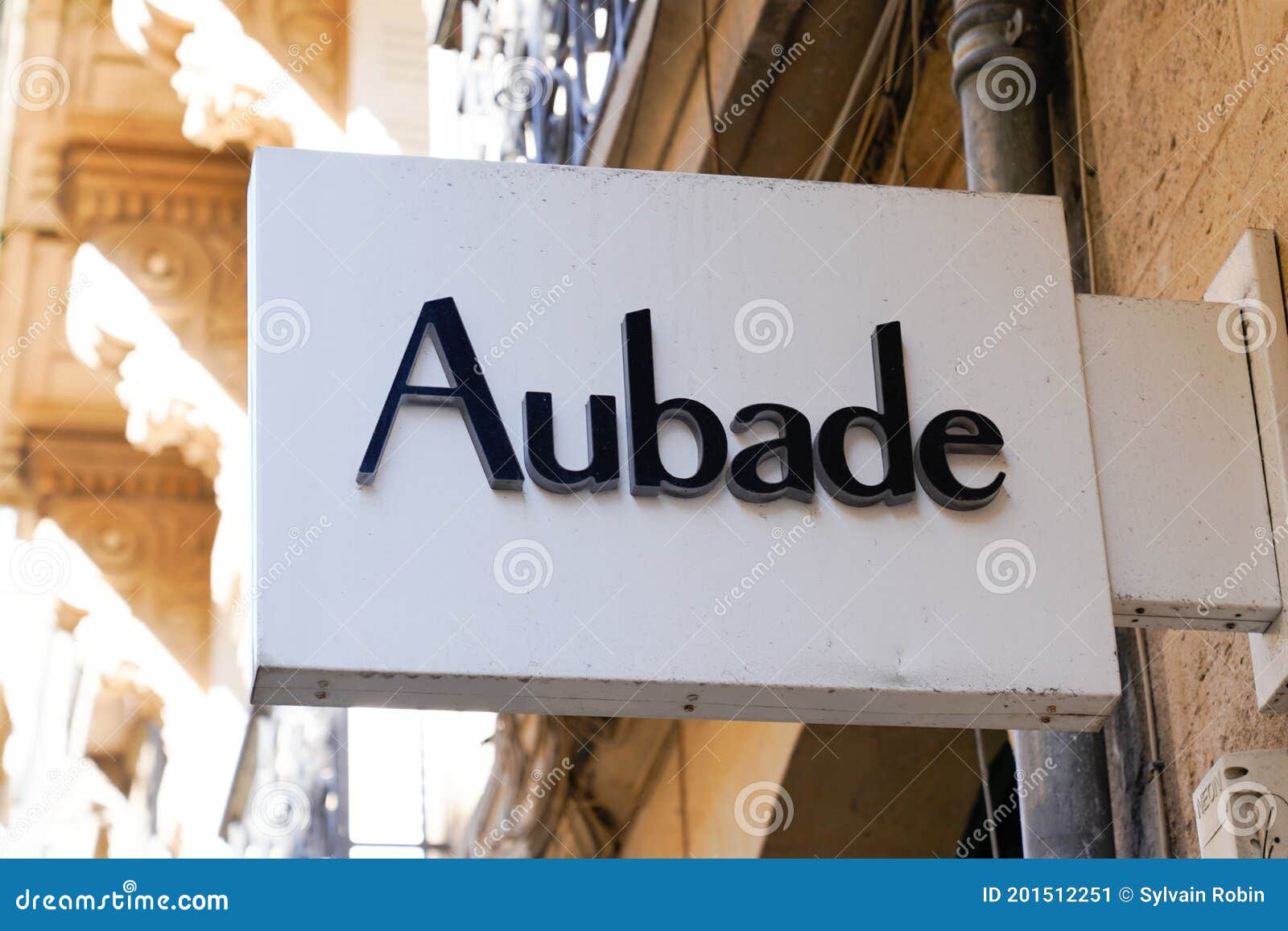 Aubade Logo and Sign Text Front of Trendy Underwear Fashion Lingerie ...