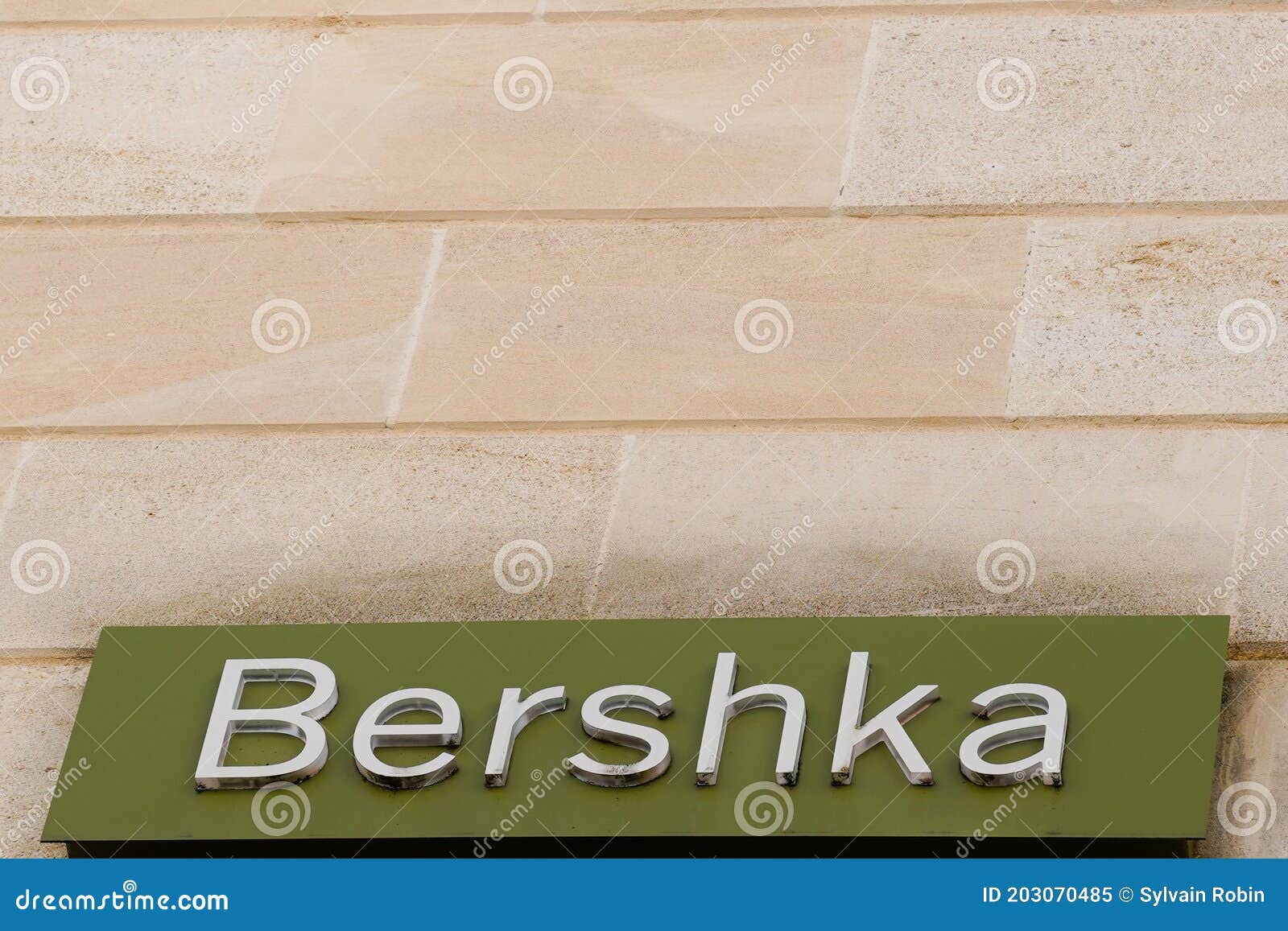 Bershka Sign and Text Shop Logo Retailer Store Clothing Part of the ...