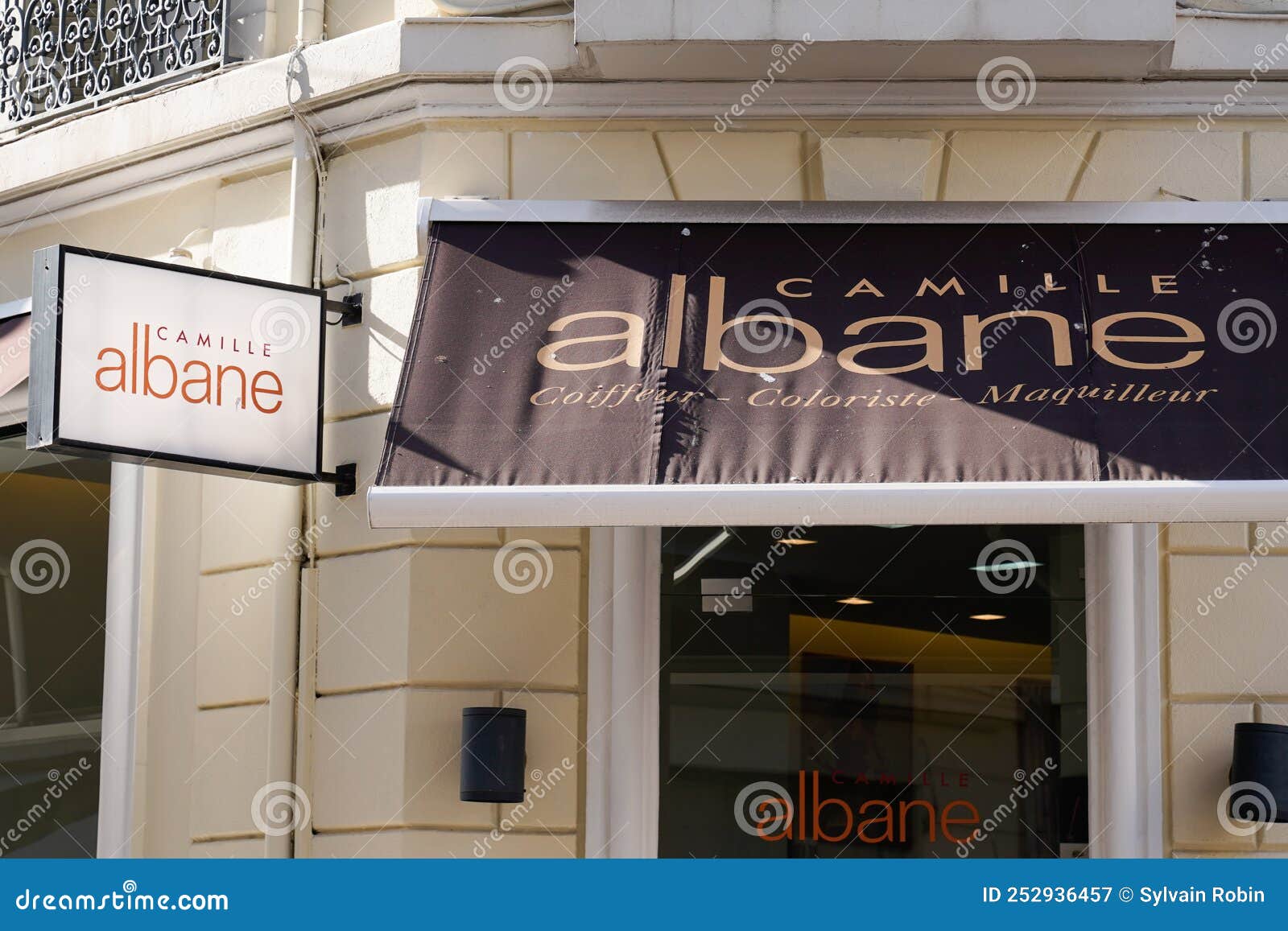 Camille Albane Sign Text and Logo Brand Shop Front Store Women ...