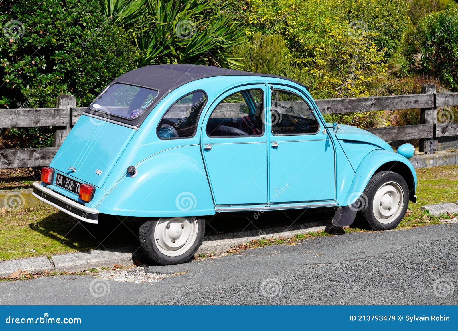 Citroen 2Cv Blue French Classic Car In Rear View In Street France Editorial Stock Image - Image Of Design, European: 213793479