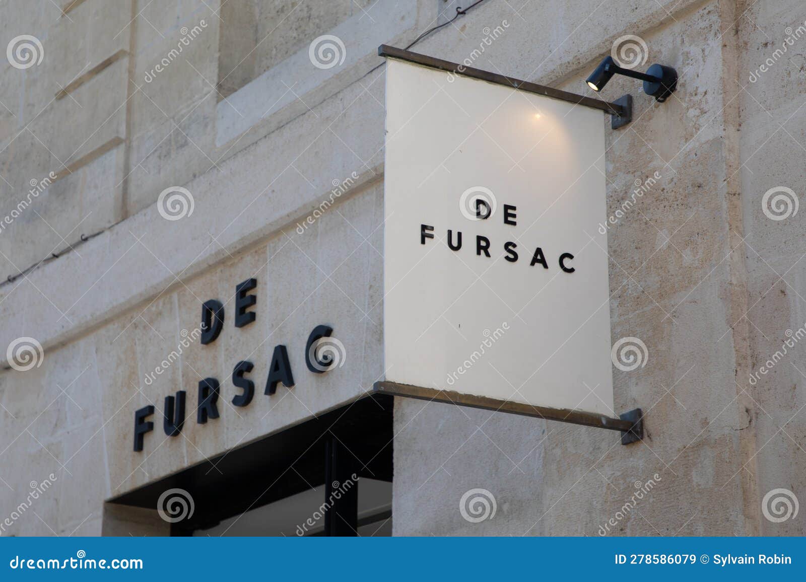 De Fursac Logo Brand Fashion Shop and Text Sign Store Wall Entrance ...